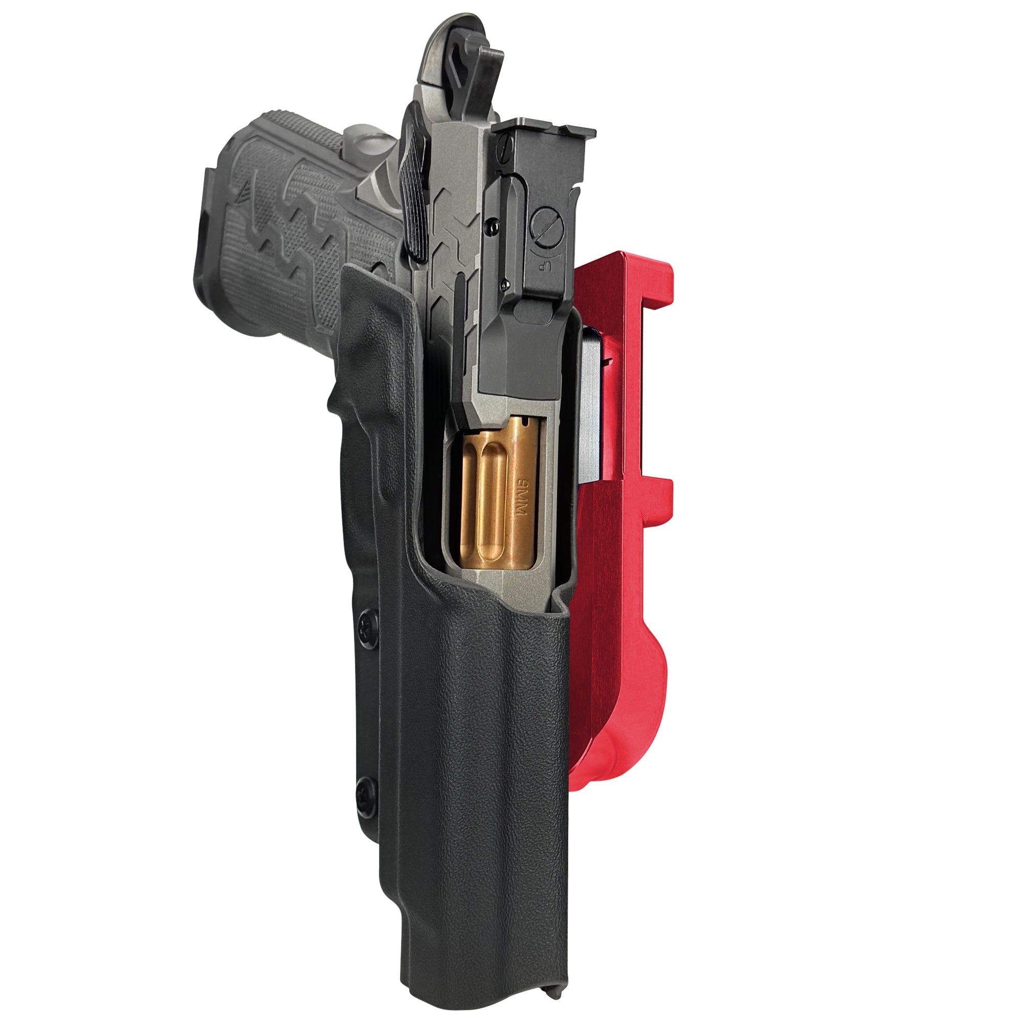 Kimber 2K11 IDPA Quick Mount Holster with Red Belt Attachment, Black Holster Shell