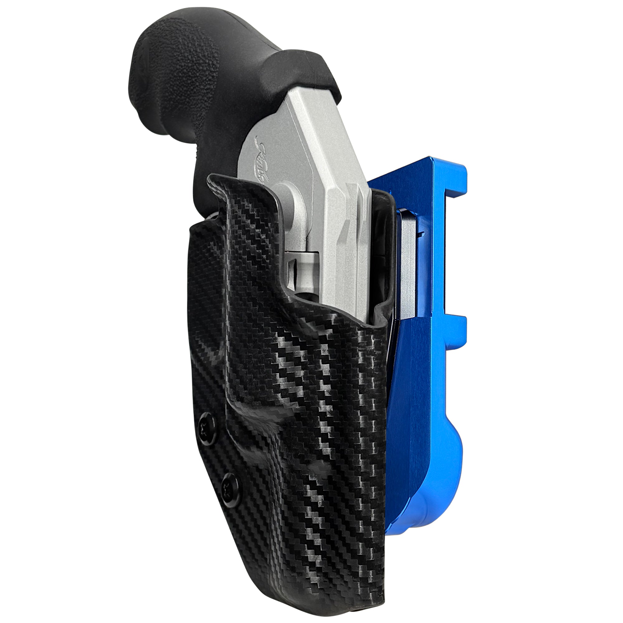 Kimber K6xs IDPA Quick Mount Holster with Blue Belt Attachment, Carbon Fiber Holster Shell