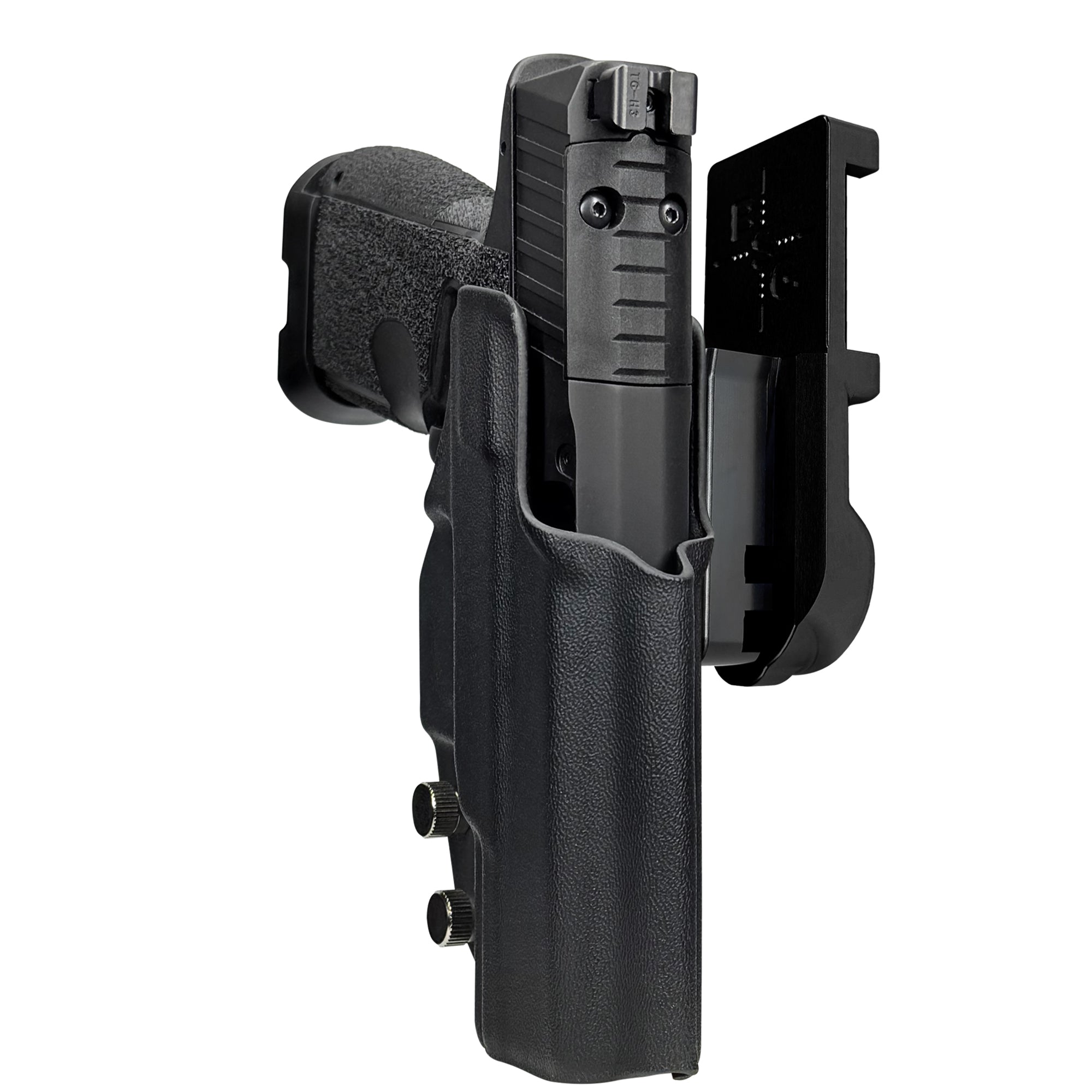 Kimber R7 Mako CC IPSC/USPA Quick Mount Holster with Black Belt Attachment, Black Holster Shell