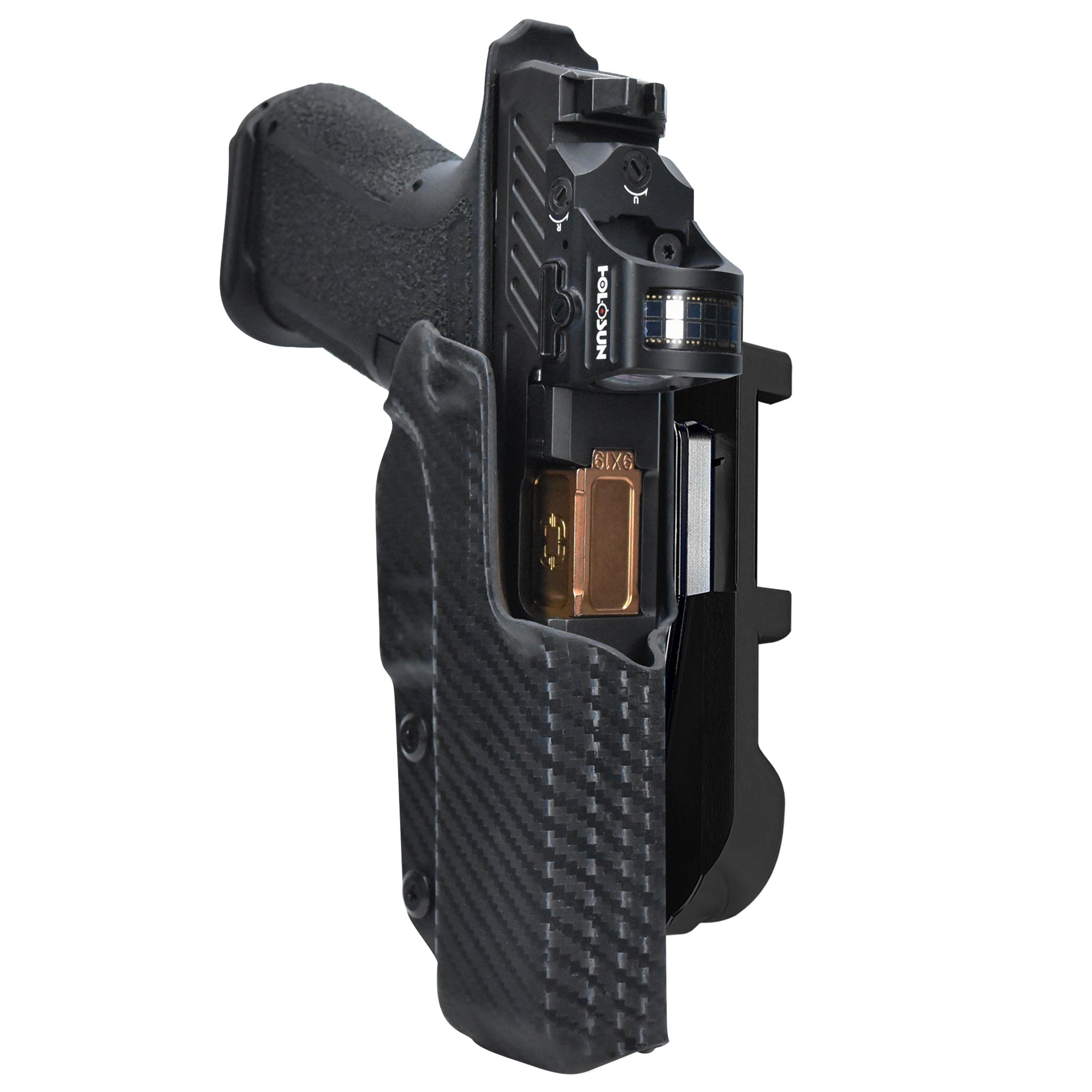 Shadow Systems MR920L IDPA Quick Mount Holster with Black Belt Attachment, Carbon Fiber Holster Shell