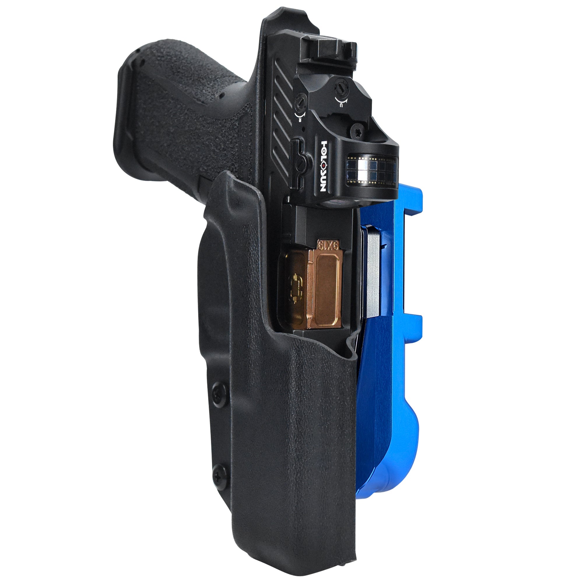 Shadow Systems MR920L IDPA Quick Mount Holster with Blue Belt Attachment, Black Holster Shell