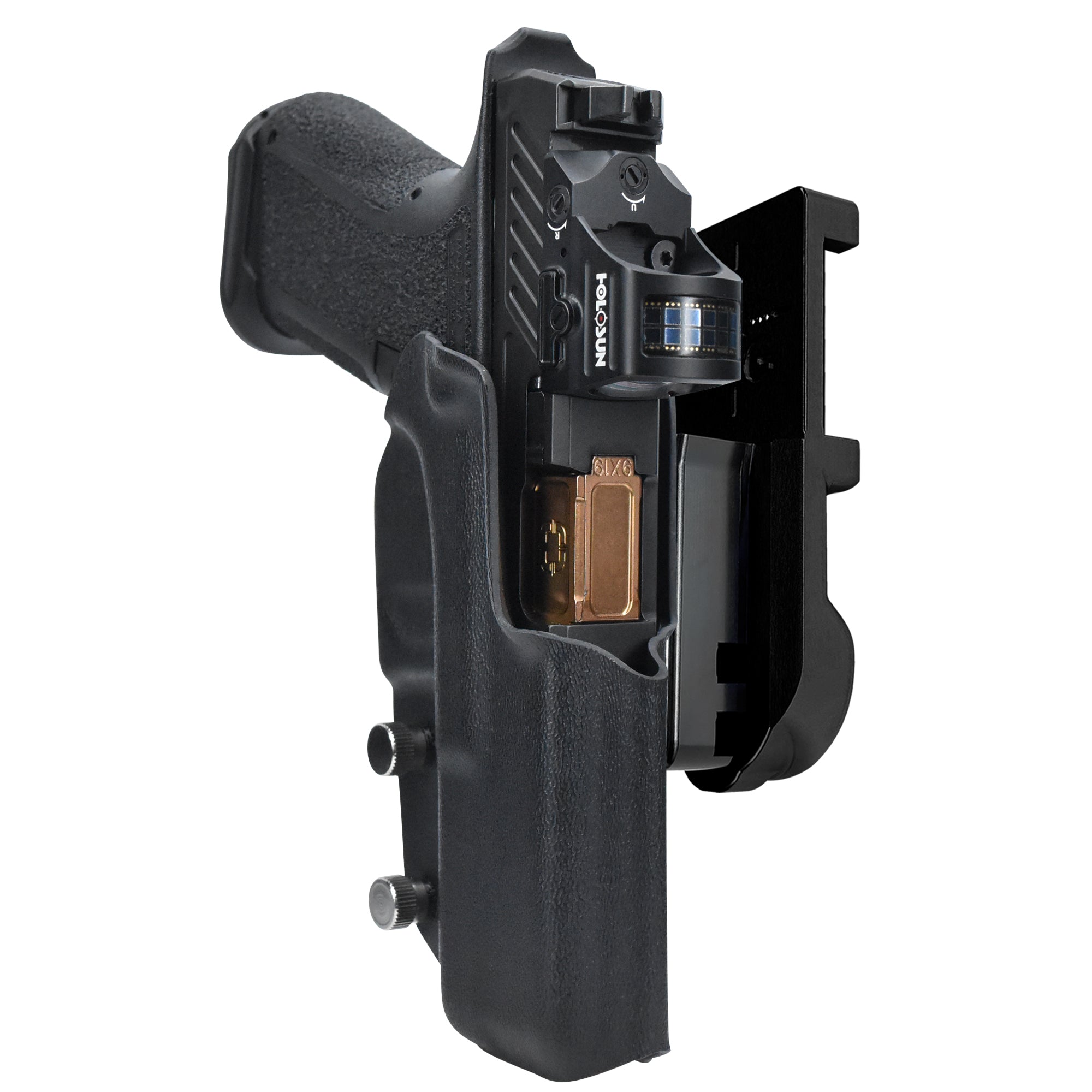 Shadow Systems MR920L IPSC/USPA Quick Mount Holster with Black Belt Attachment, Black Holster Shell