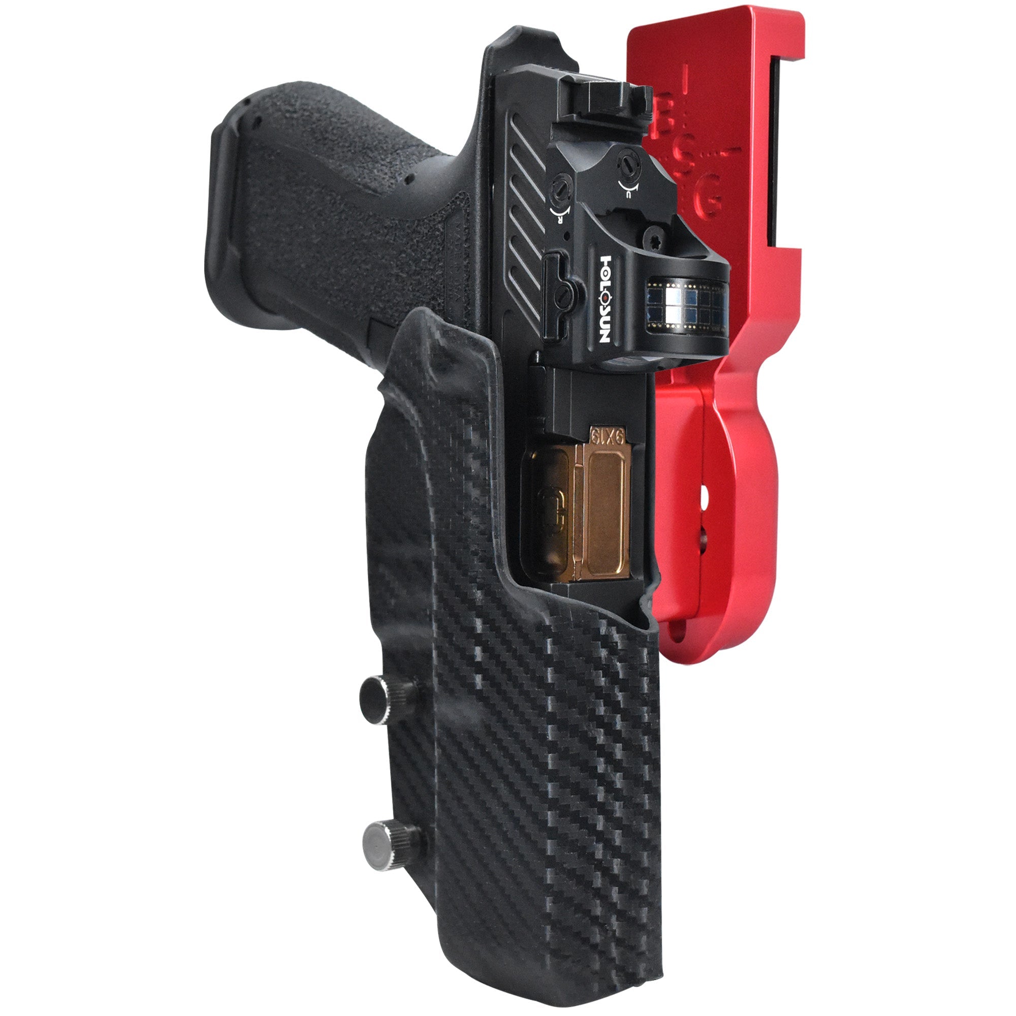 Shadow Systems MR920L Pro Heavy Duty Competition Holster in Red / Carbon Fiber