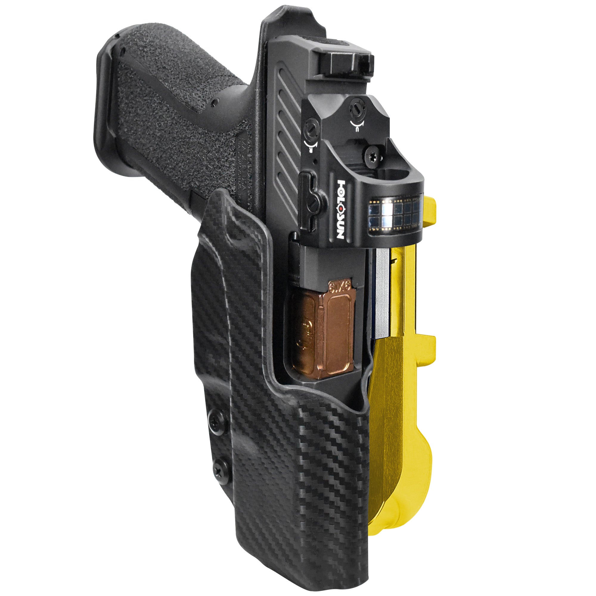 Shadow Systems MR920 IDPA Quick Mount Holster with 24K Gold Belt Attachment, Carbon Fiber Holster Shell
