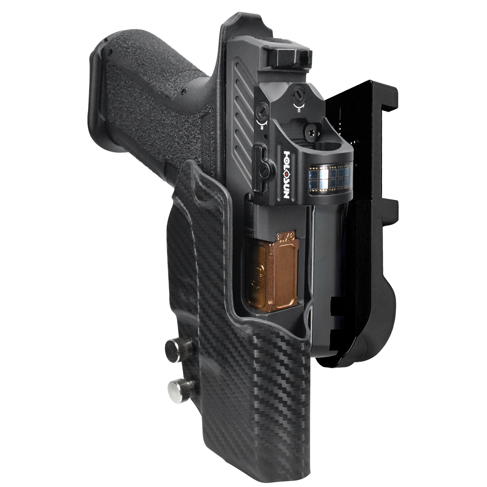 Shadow Systems MR920 IPSC/USPA Quick Mount Holster with Black Belt Attachment, Carbon Fiber Holster Shell