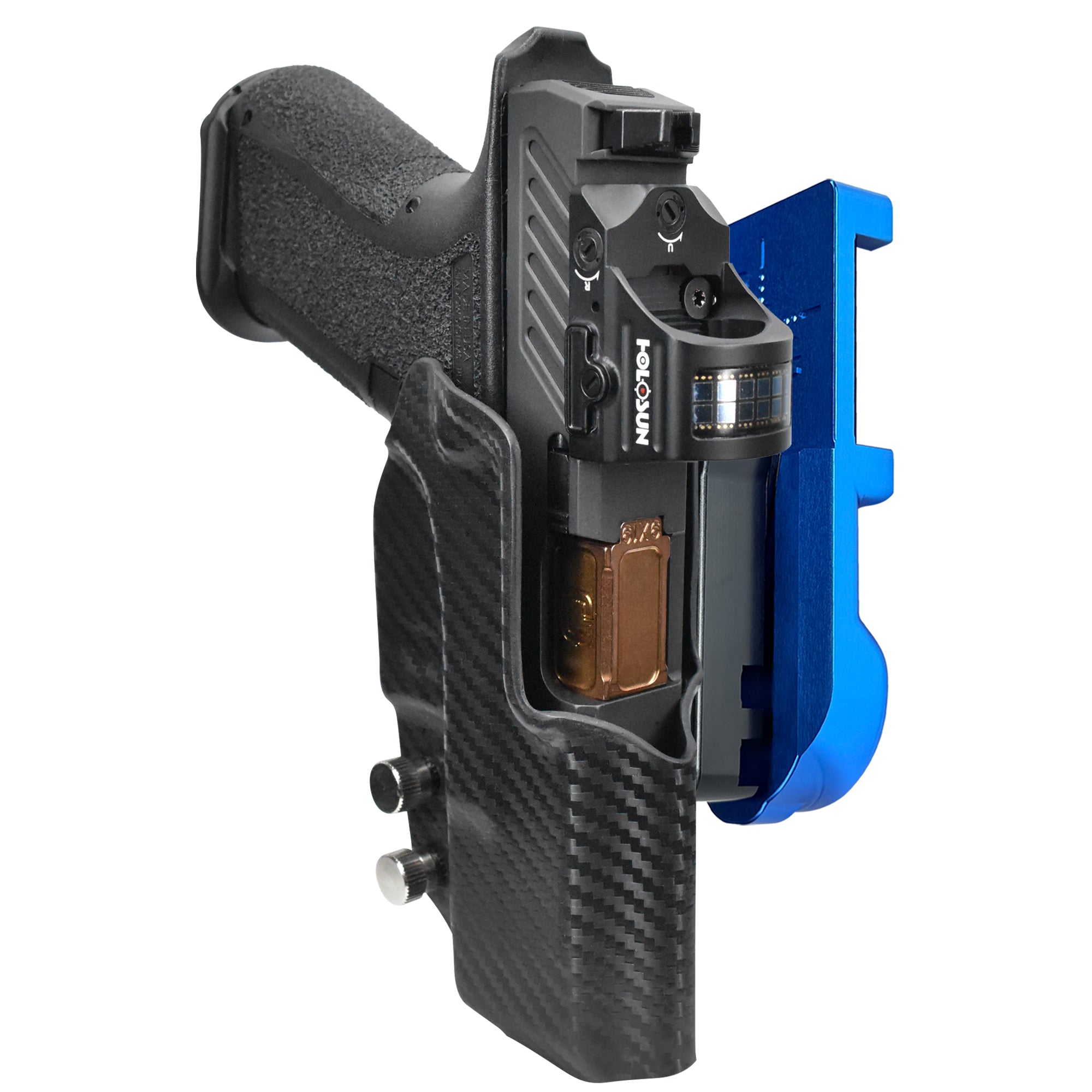Shadow Systems MR920 IPSC/USPA Quick Mount Holster with Blue Belt Attachment, Carbon Fiber Holster Shell