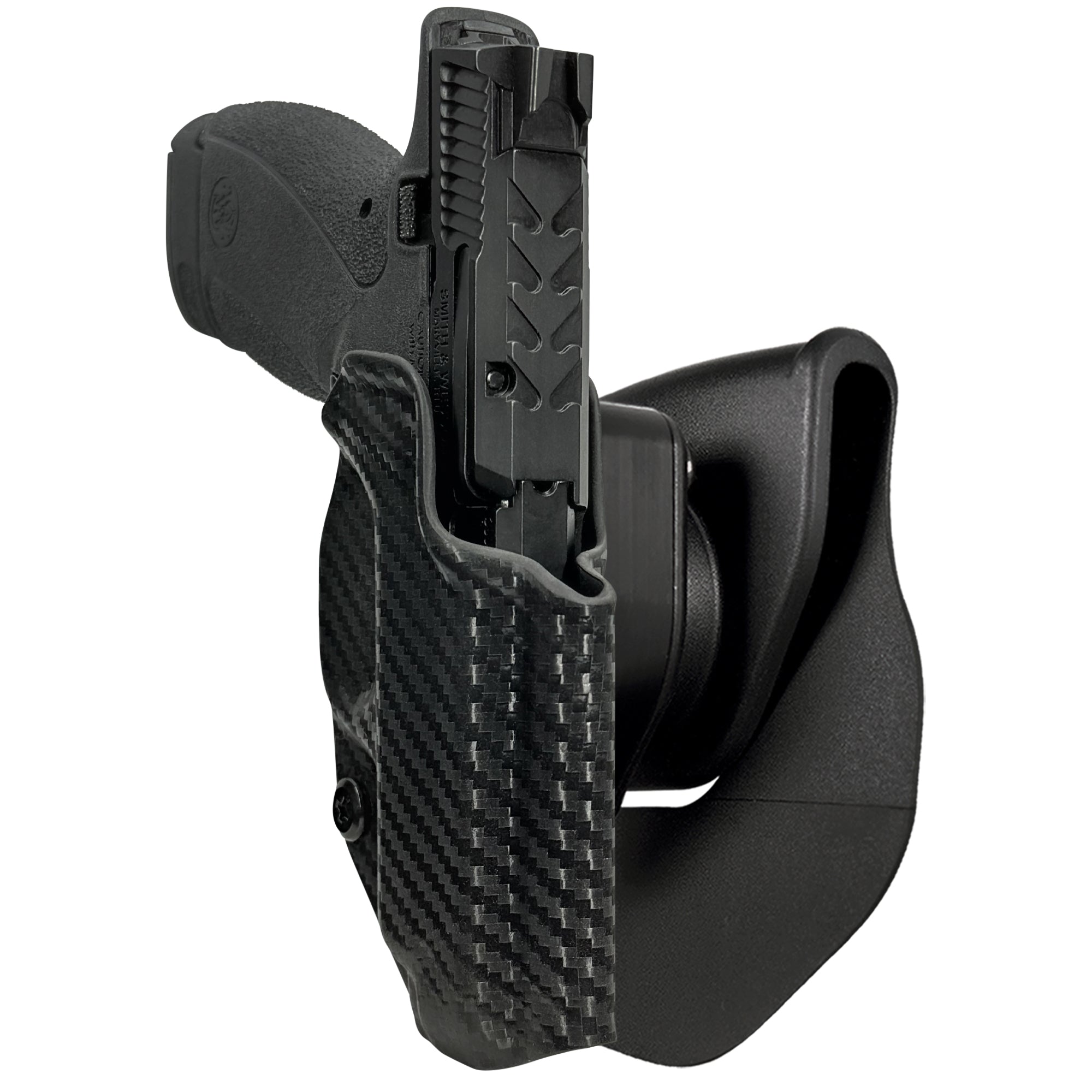 S&W Bodyguard 2.0 Carry Comp OWB Quick Release Paddle Holster in Carbon Fiber