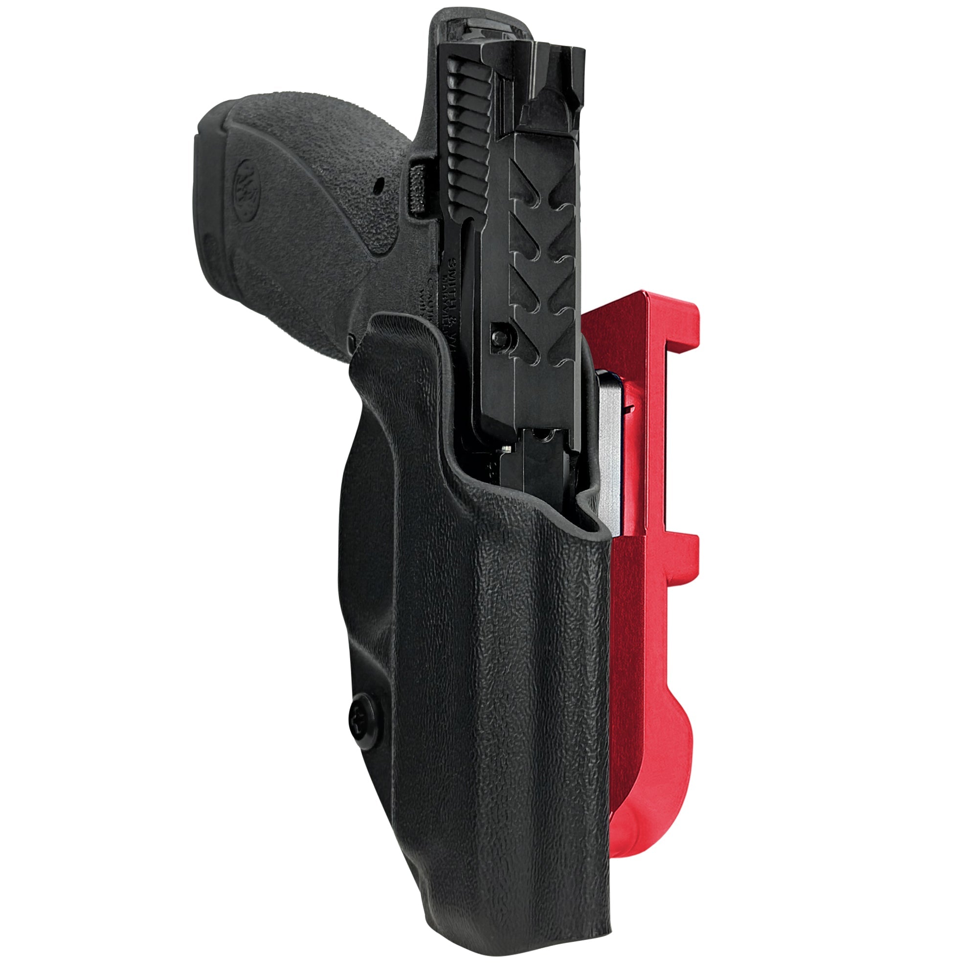 S&W Bodyguard 2.0 Carry Comp IDPA Quick Mount Holster with Red Belt Attachment, Black Holster Shell