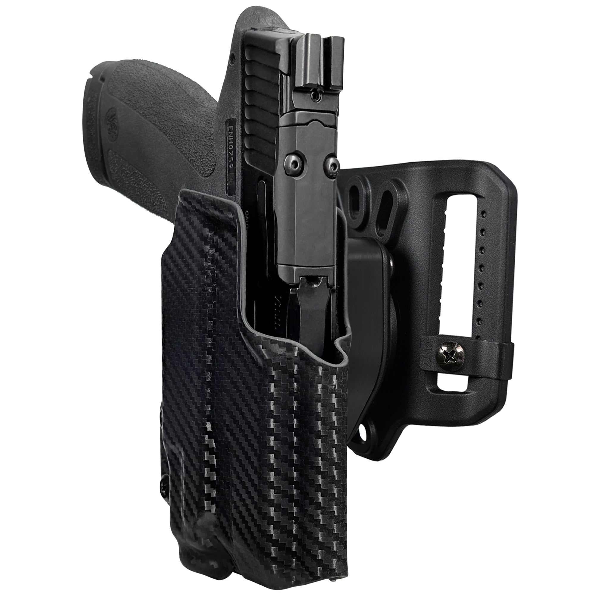 SW M&P Shield X TLR7 Sub Quick Release Belt Loop Holster in Carbon Fiber