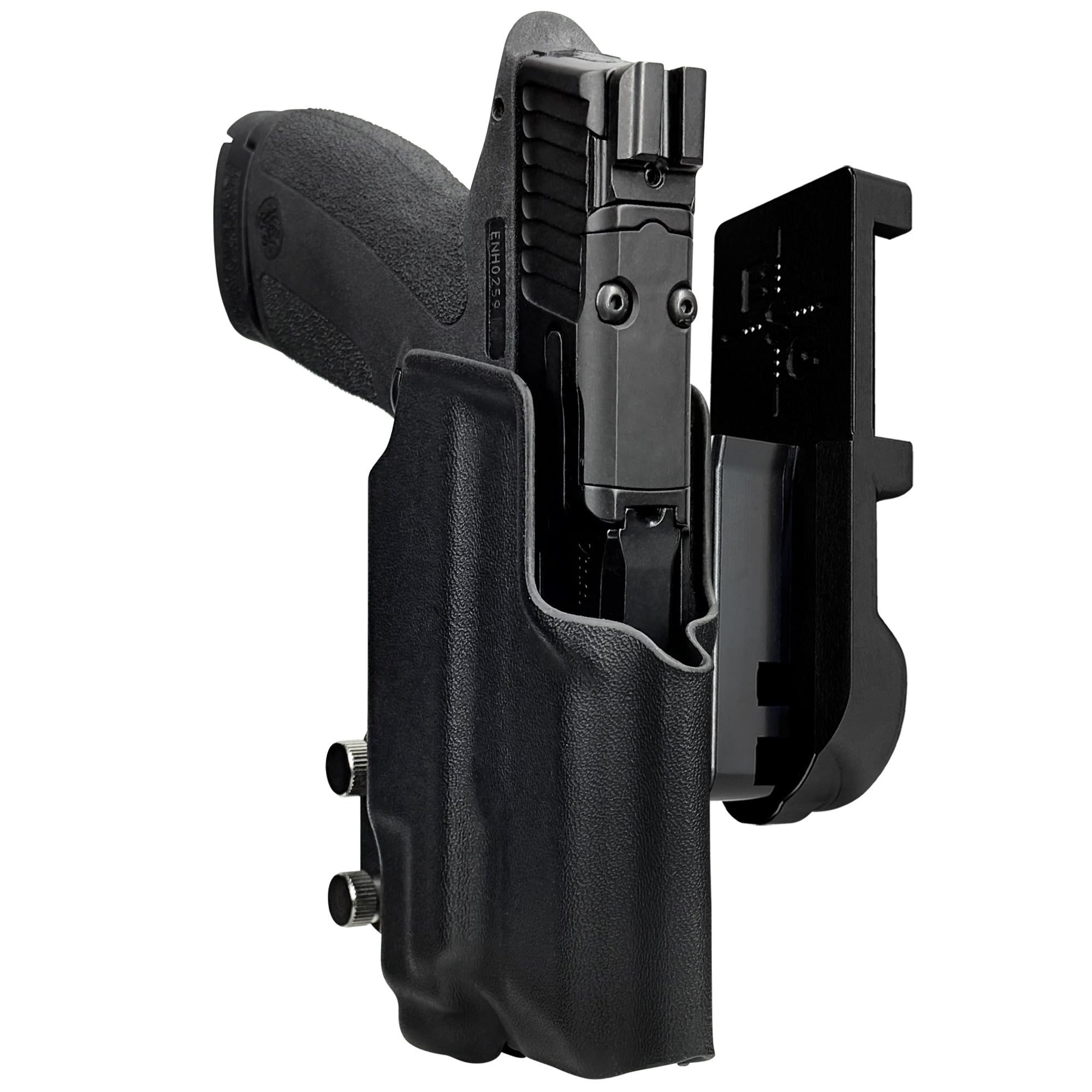 S&W M&P Shield X TLR-7 Sub IPSC/USPA Quick Mount Holster with Black Belt Attachment, Black Holster Shell