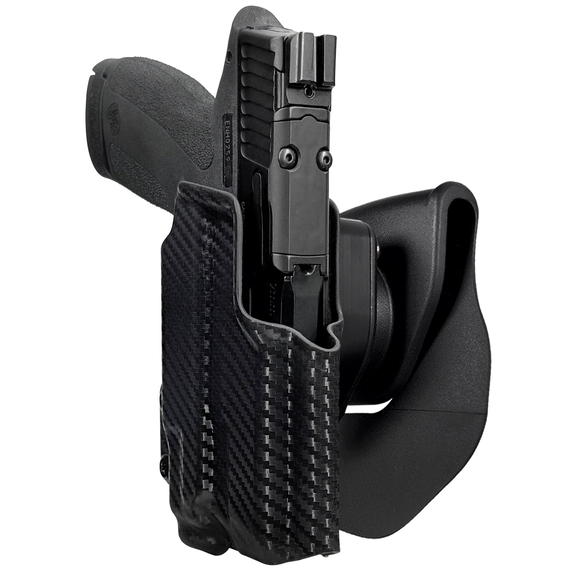 SW M&P Shield X TLR7 Sub OWB Quick Release Paddle Holster in Carbon Fiber