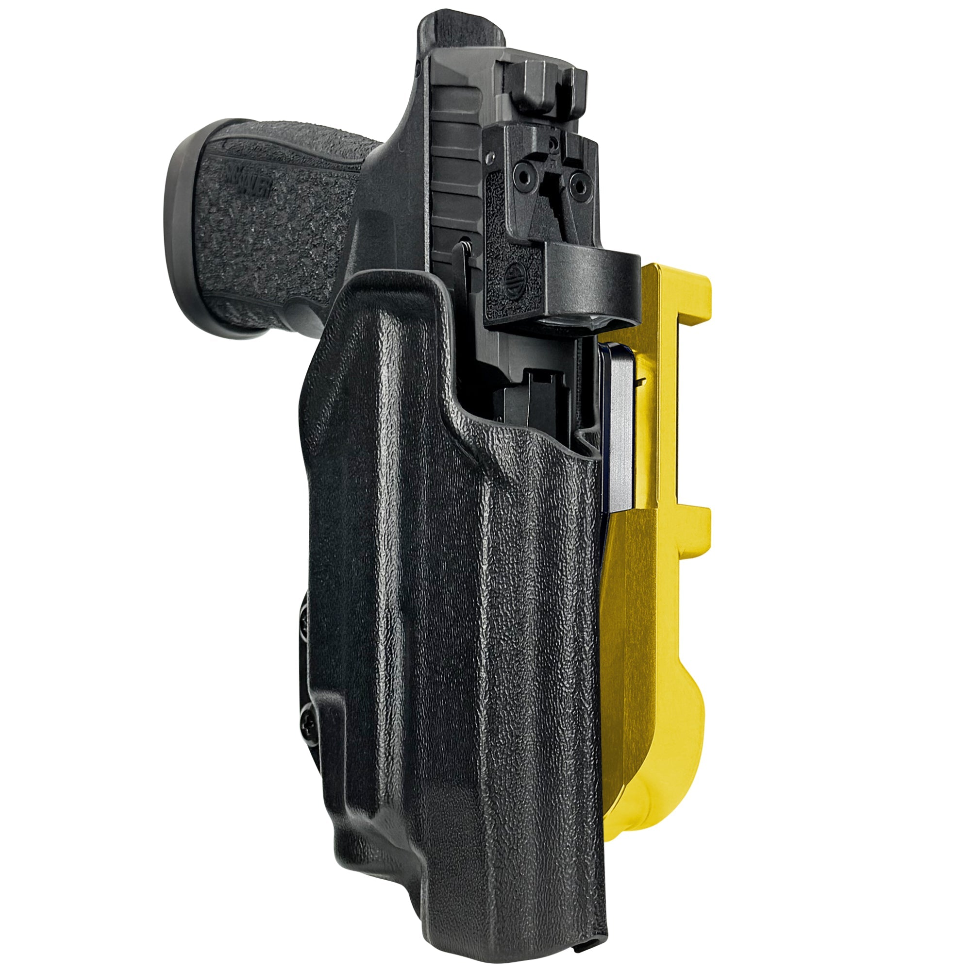 Sig P365 FUSE w/ TLR-7X IDPA Quick Mount Holster with 24K Gold Belt Attachment, Black Holster Shell