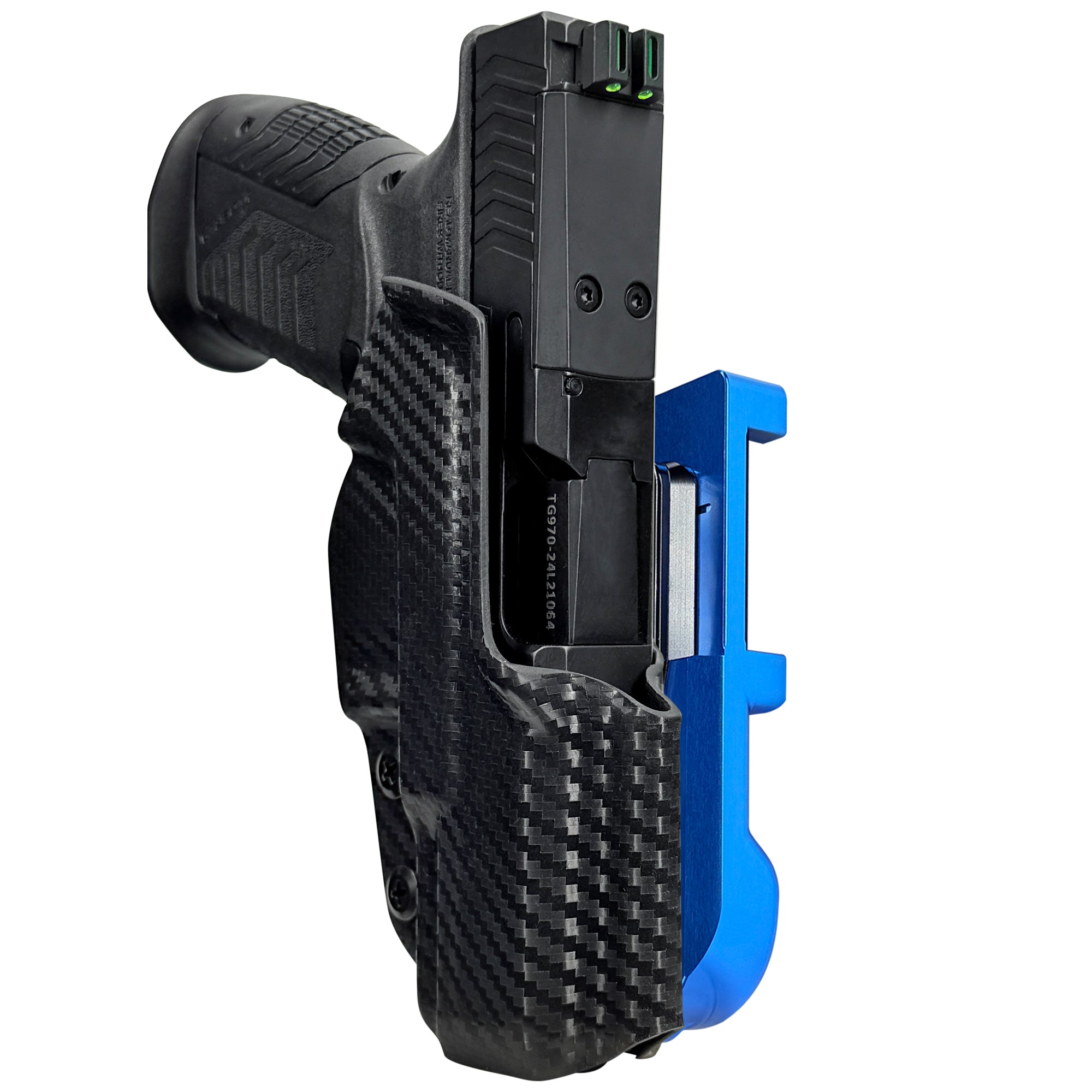 RIA Derya DY9 IDPA Quick Mount Holster with Blue Belt Attachment, Carbon Fiber Holster Shell