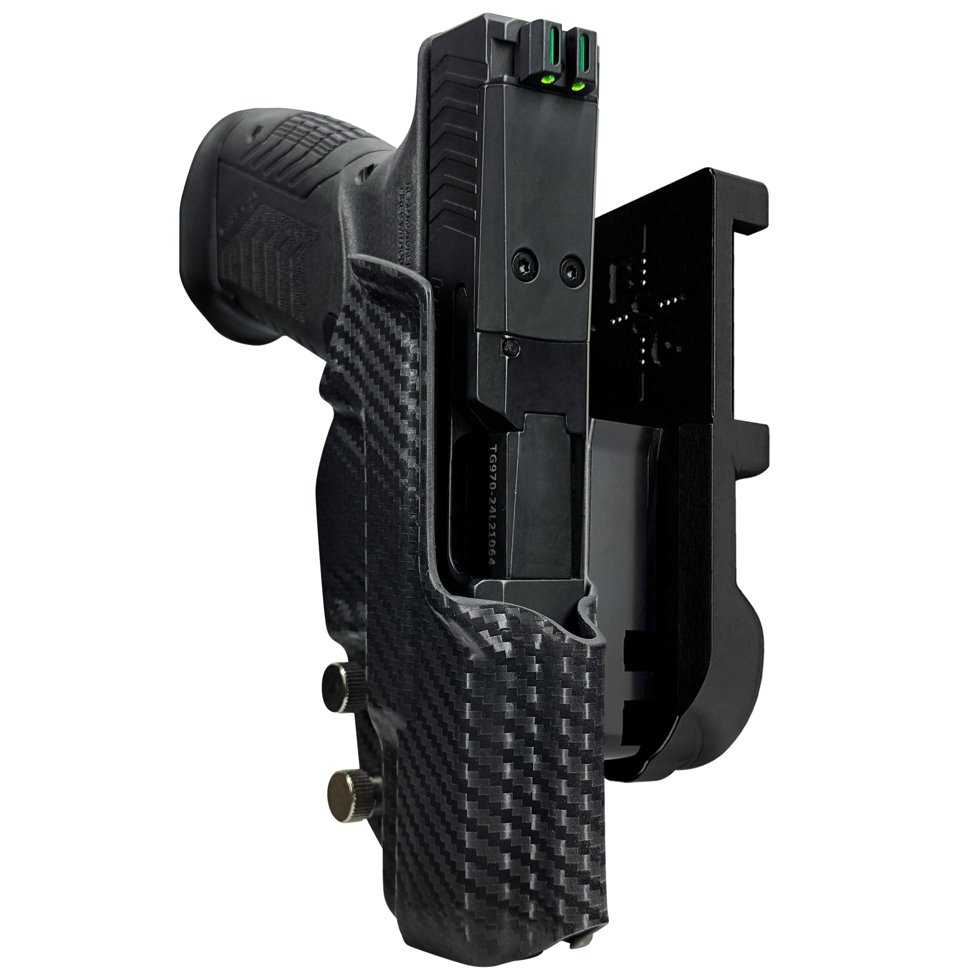 RIA Derya DY9 IPSC/USPA Quick Mount Holster with Black Belt Attachment, Carbon Fiber Holster Shell