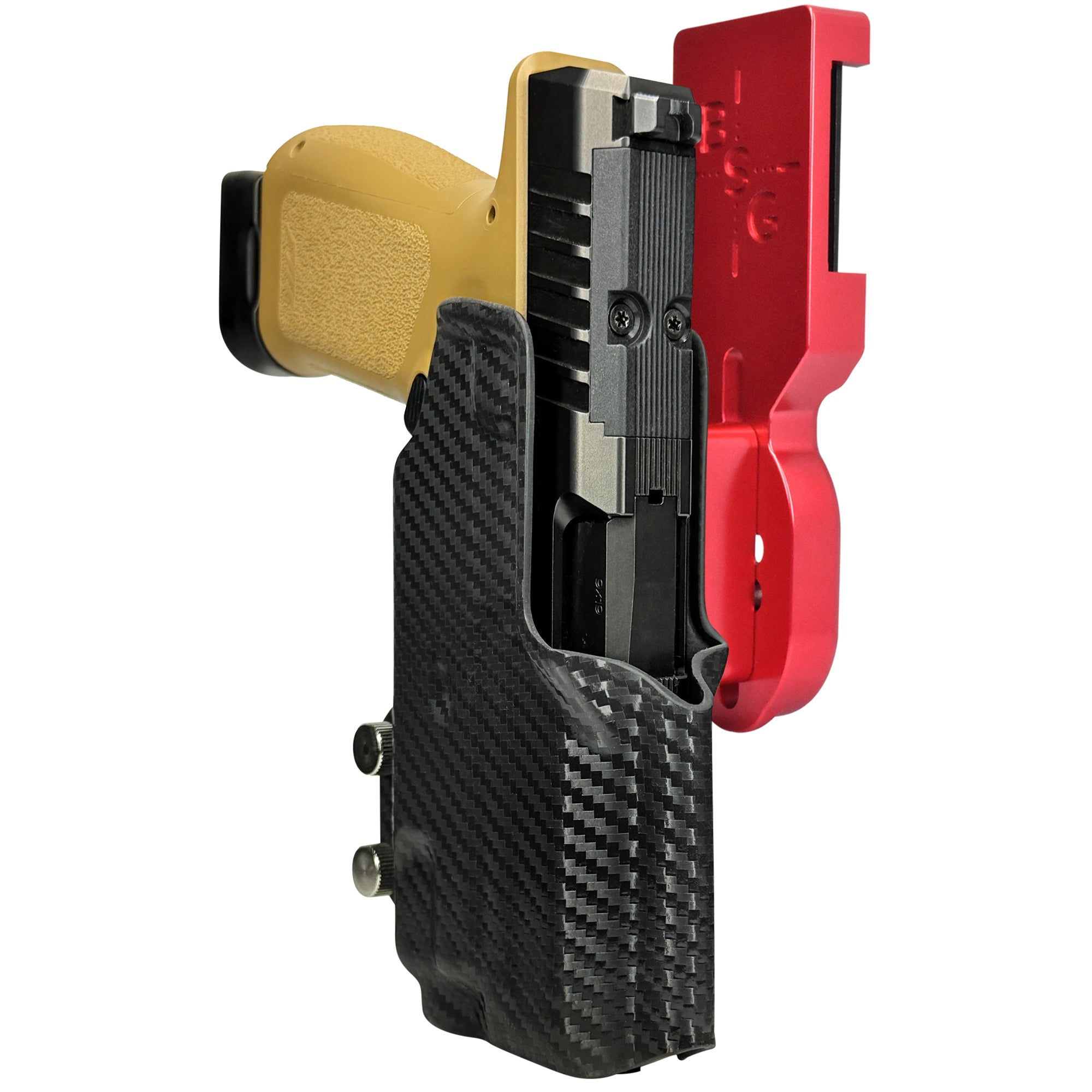 Rost Martin RM1C TLR7X Pro Heavy Duty Competition Holster in Red / Carbon Fiber