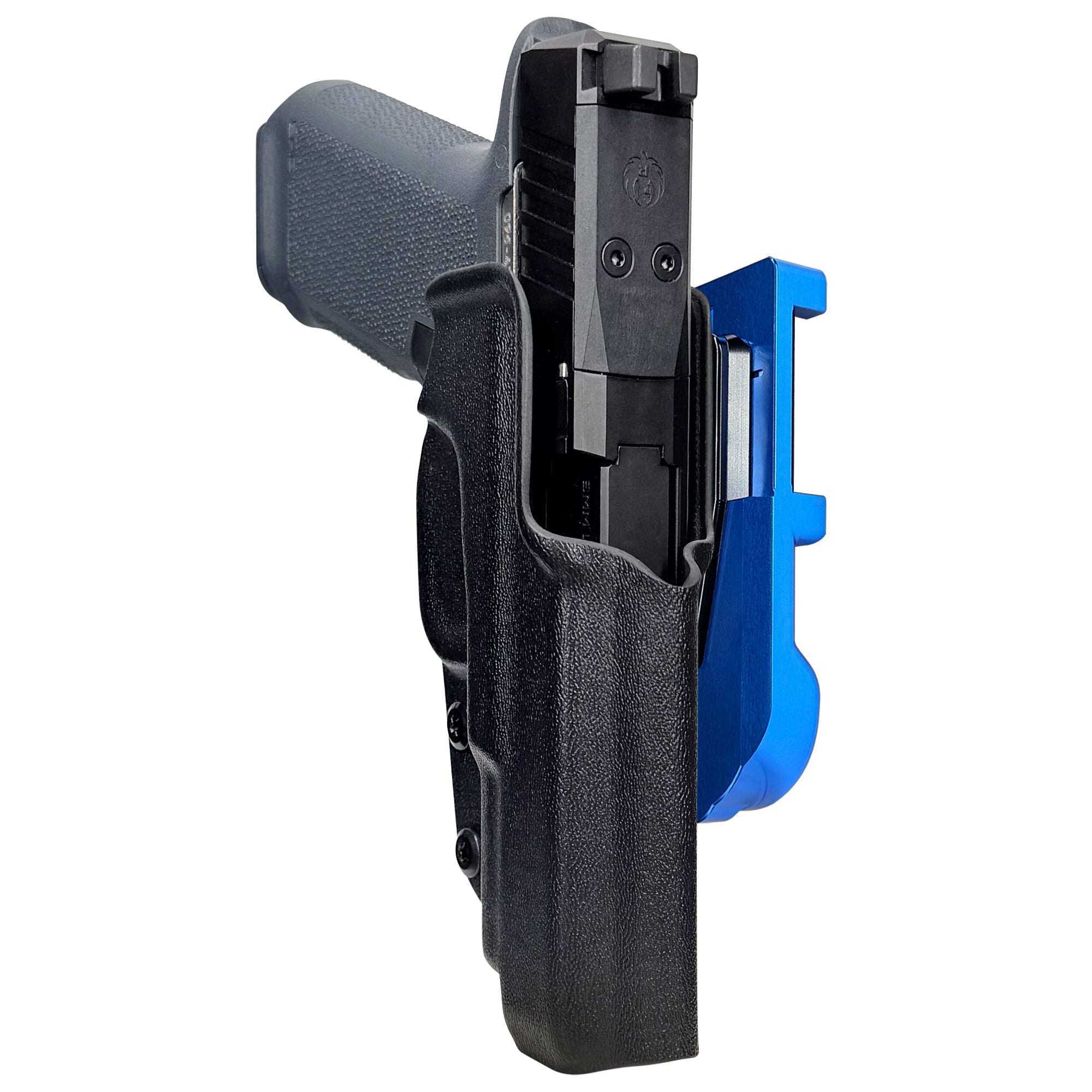 Ruger RXM 4.5'' IDPA Quick Mount Holster with Blue Belt Attachment, Black Holster Shell