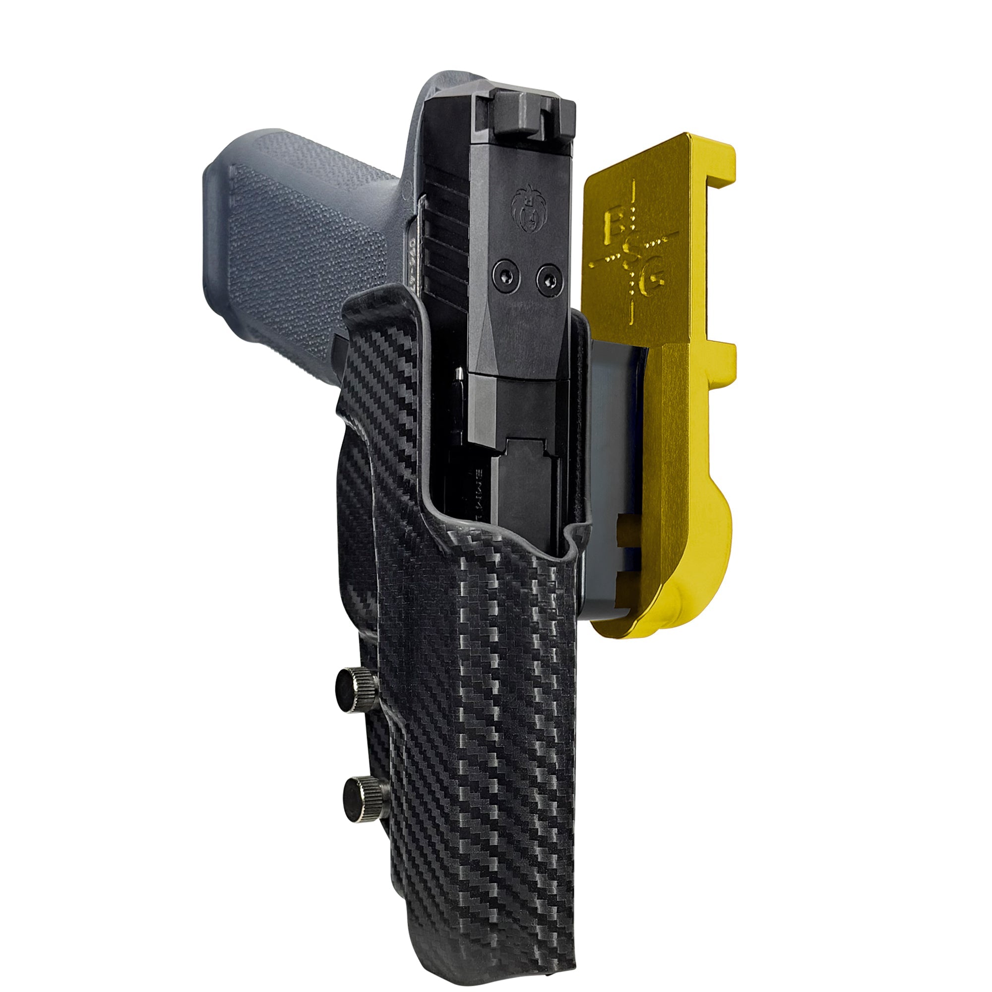 Ruger RXM 4.5'' IPSC/USPA Quick Mount Holster with 24K Gold Belt Attachment, Carbon Fiber Holster Shell