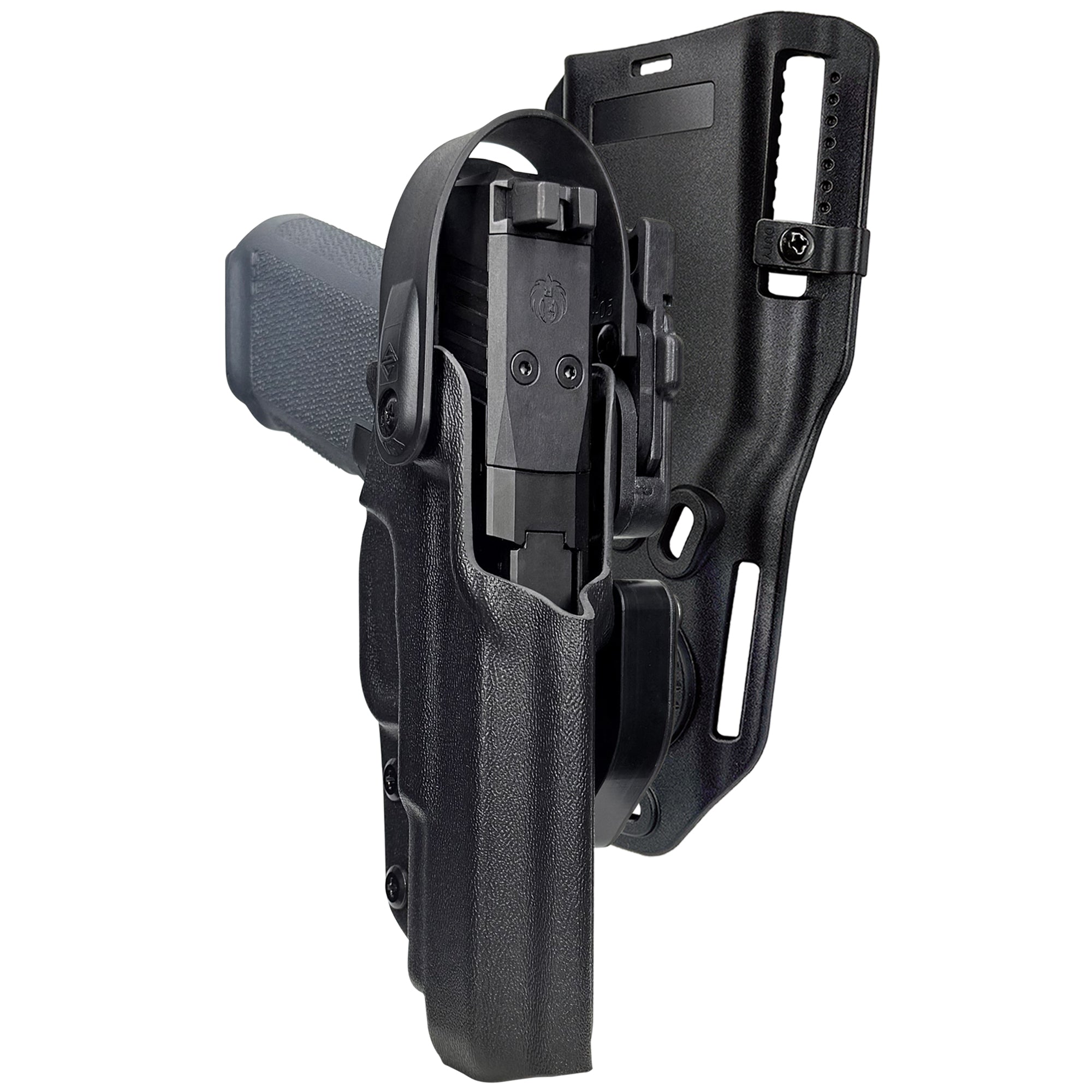 Level II Duty Drop and Offset Holster for Ruger RXM 4.5'' in Black