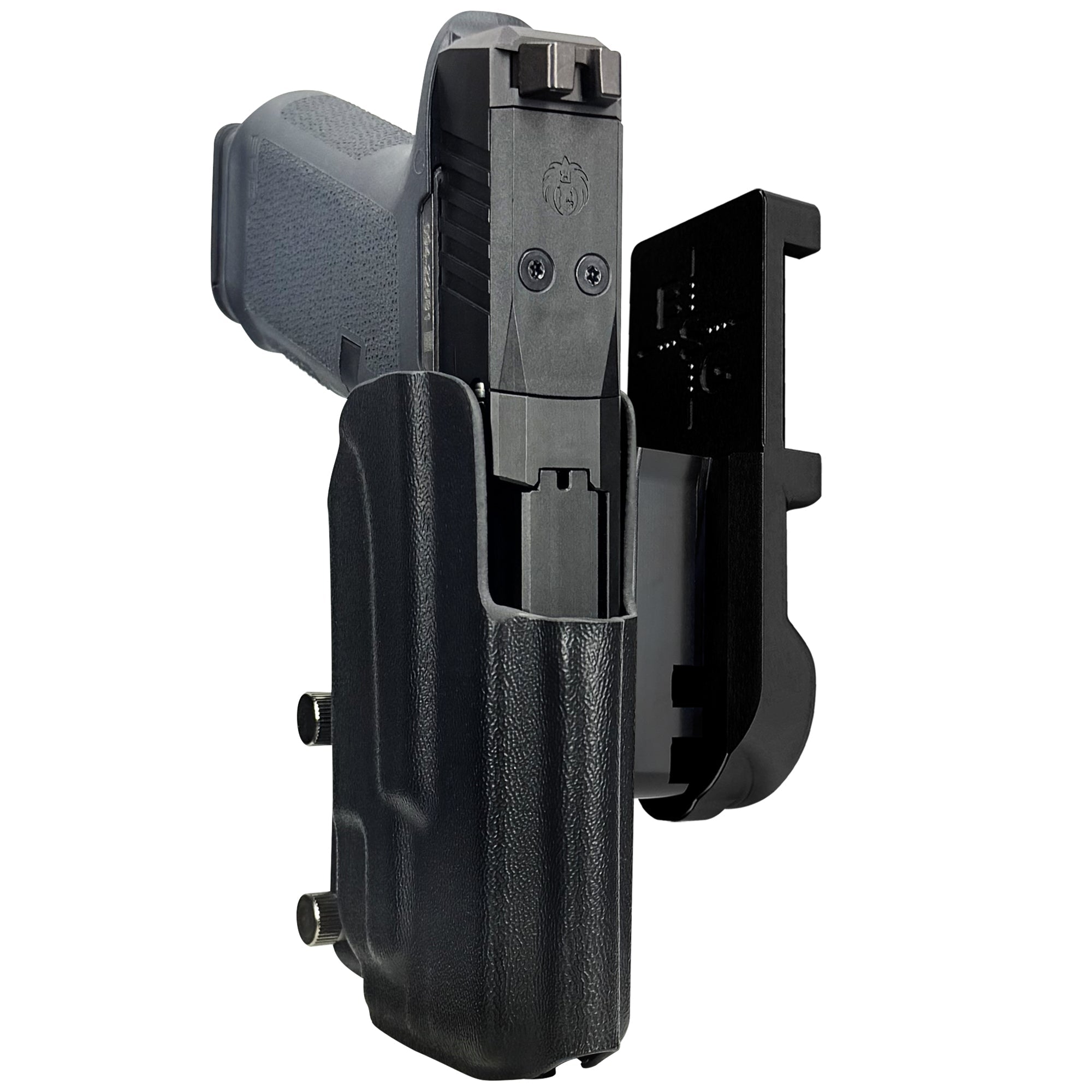Ruger RXM TLR7X IPSC/USPA Quick Mount Holster with Black Belt Attachment, Black Holster Shell