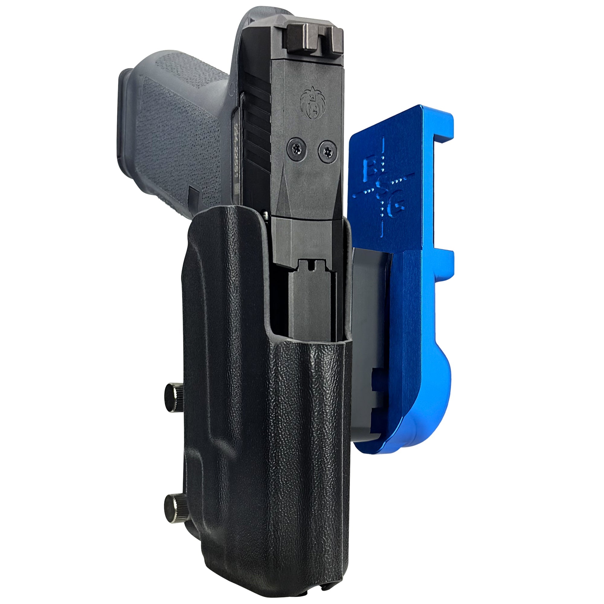 Ruger RXM TLR7X IPSC/USPA Quick Mount Holster with Blue Belt Attachment, Black Holster Shell