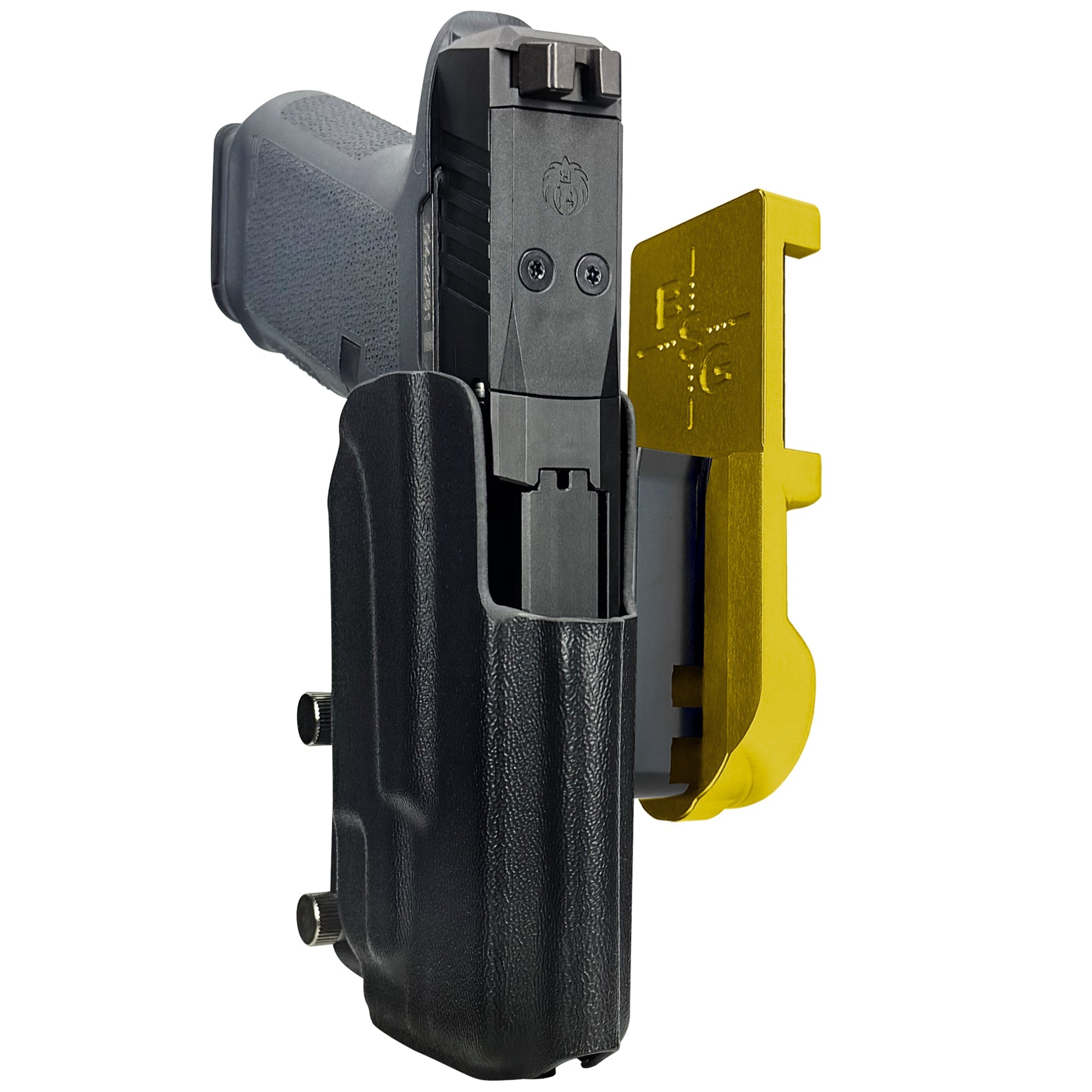 Ruger RXM TLR7X IPSC/USPA Quick Mount Holster with 24K Gold Belt Attachment, Black Holster Shell