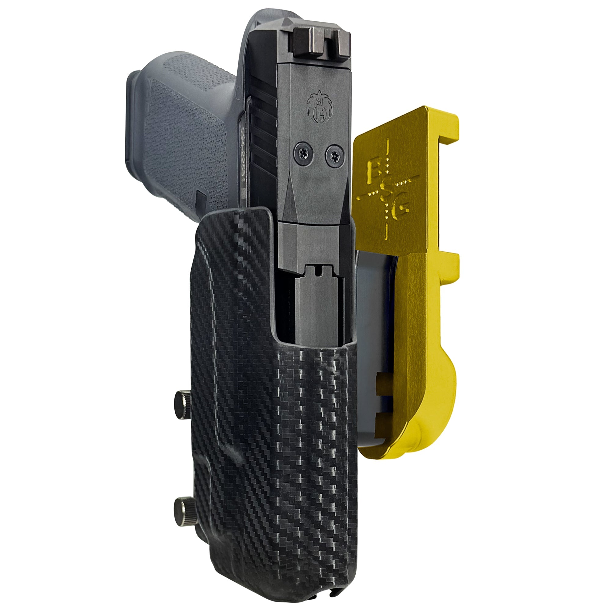 Ruger RXM TLR7X IPSC/USPA Quick Mount Holster with 24K Gold Belt Attachment, Carbon Fiber Holster Shell