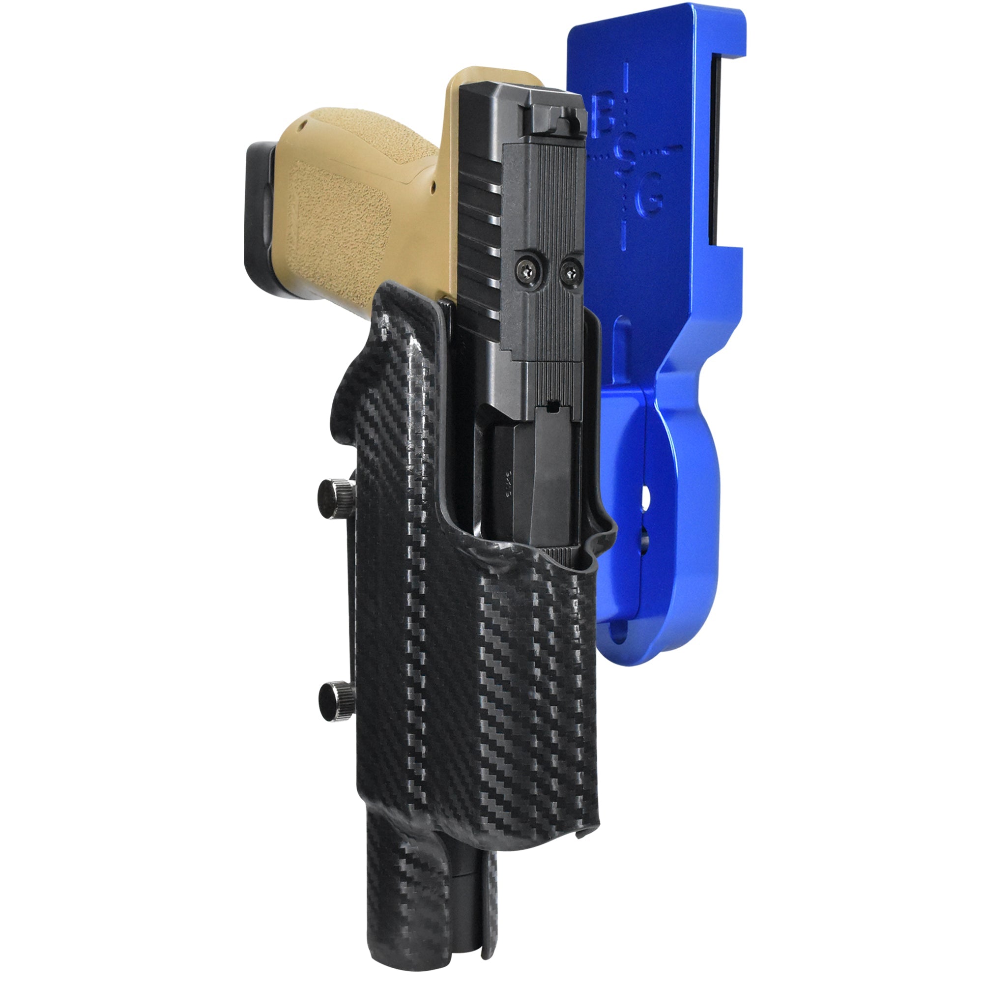 Rost Martin RM1C w/ SureFire X300U-A Pro Heavy Duty Competition Holster in Blue / Carbon Fiber