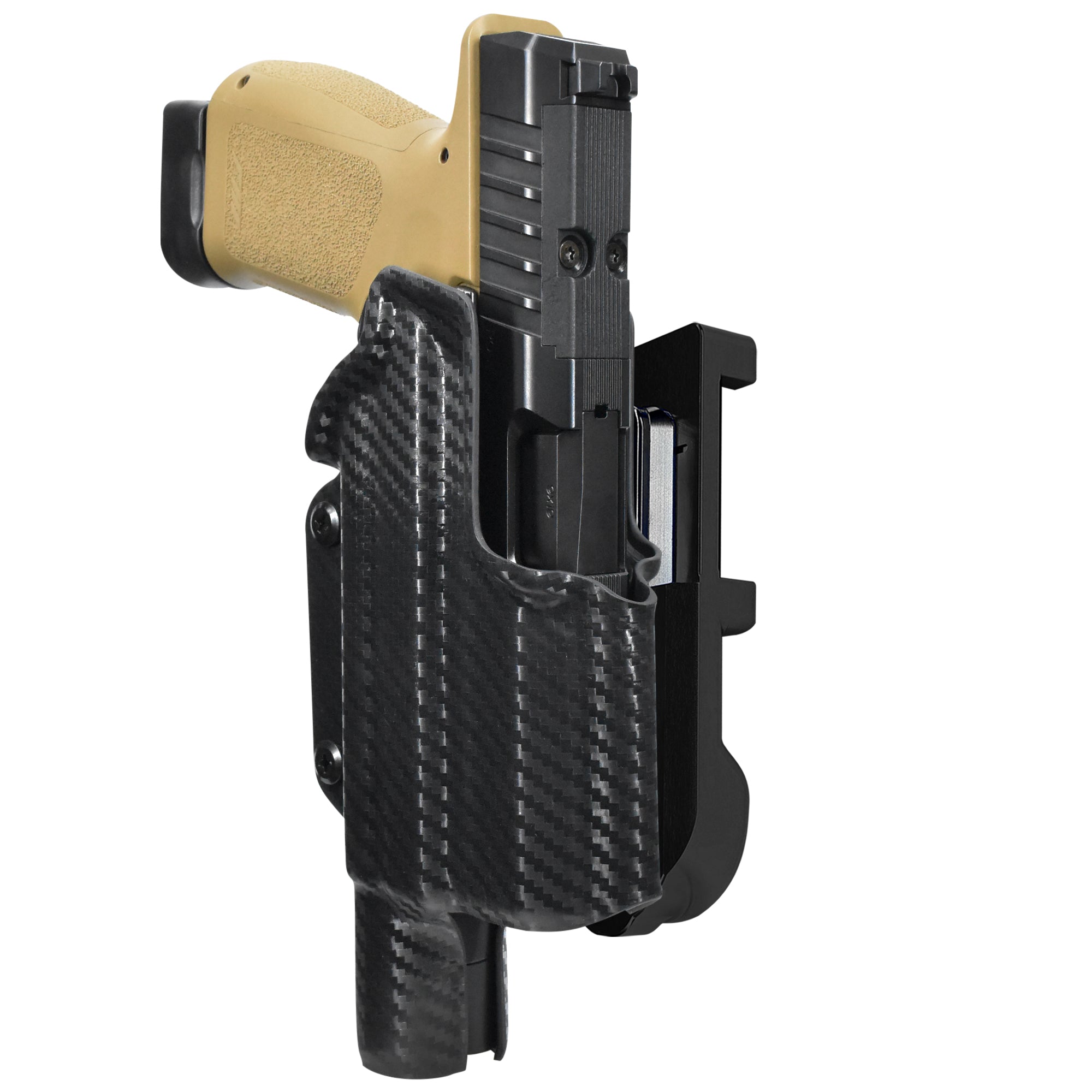 Rost RM1C X300U-A IDPA Quick Mount Holster with Black Belt Attachment, Carbon Fiber Holster Shell