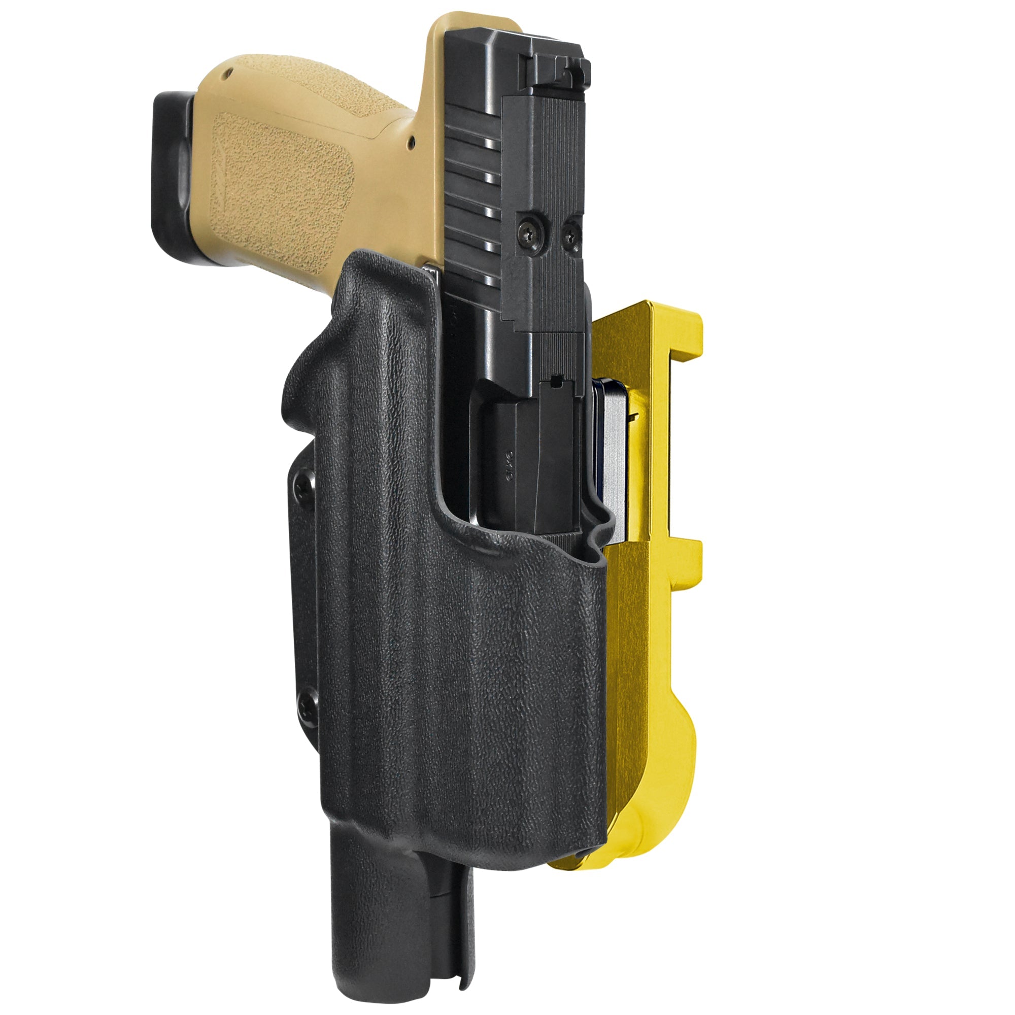 Rost RM1C X300U-A IDPA Quick Mount Holster with 24K Gold Belt Attachment, Black Holster Shell