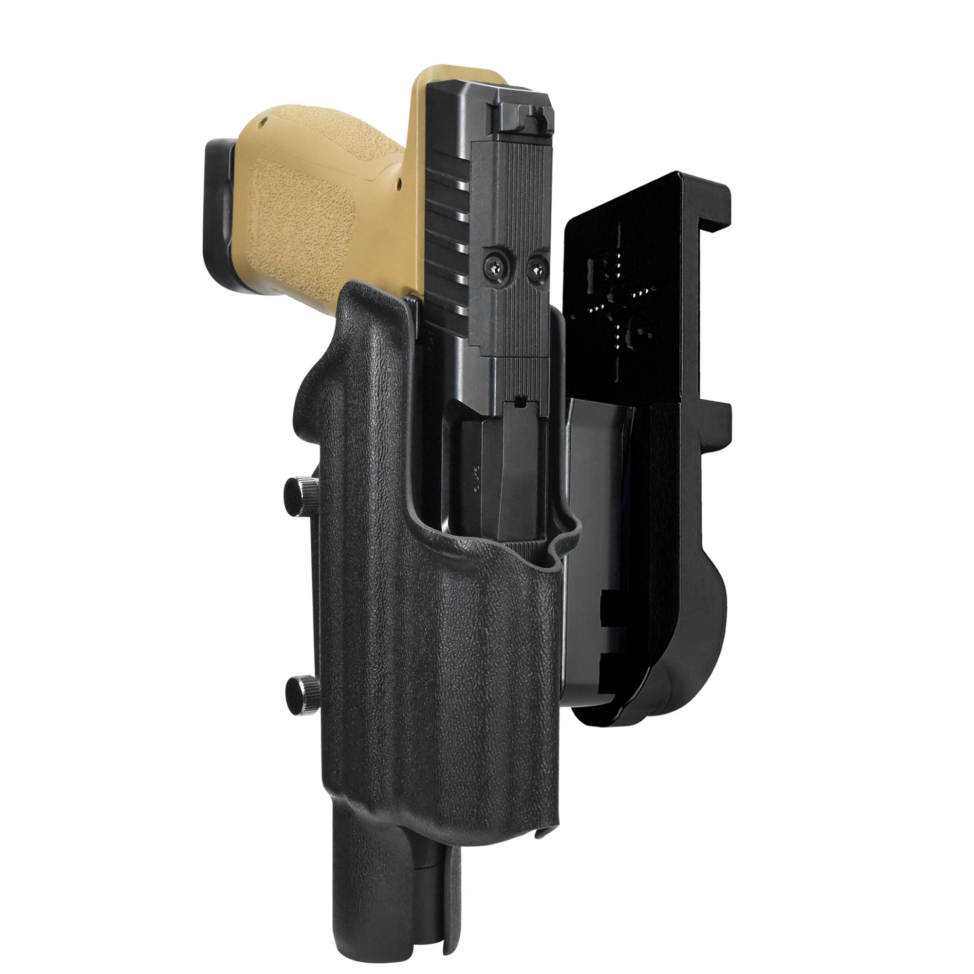 Rost RM1C X300U-A IPSC/USPA Quick Mount Holster with Black Belt Attachment, Black Holster Shell