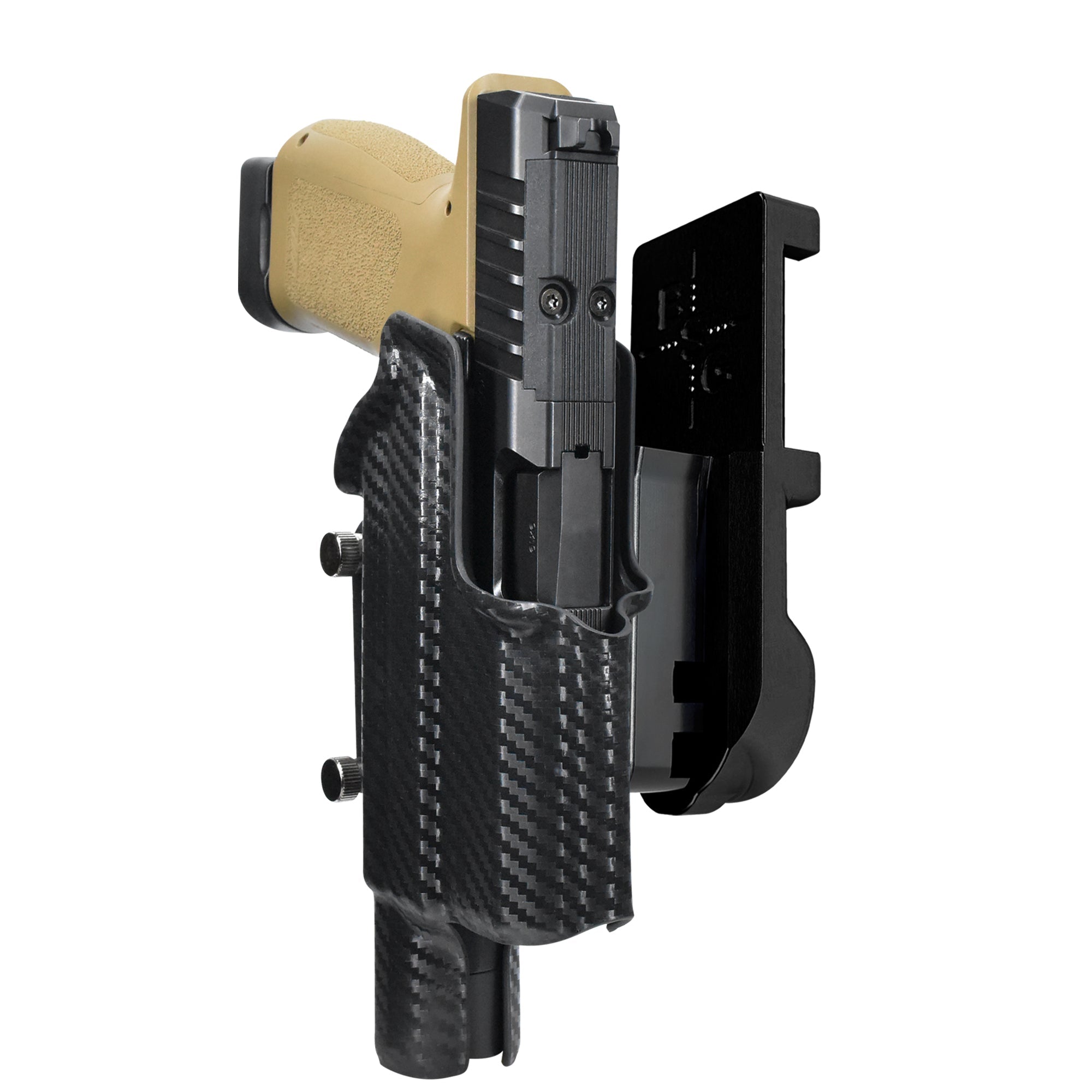 Rost RM1C X300U-A IPSC/USPA Quick Mount Holster with Black Belt Attachment, Carbon Fiber Holster Shell