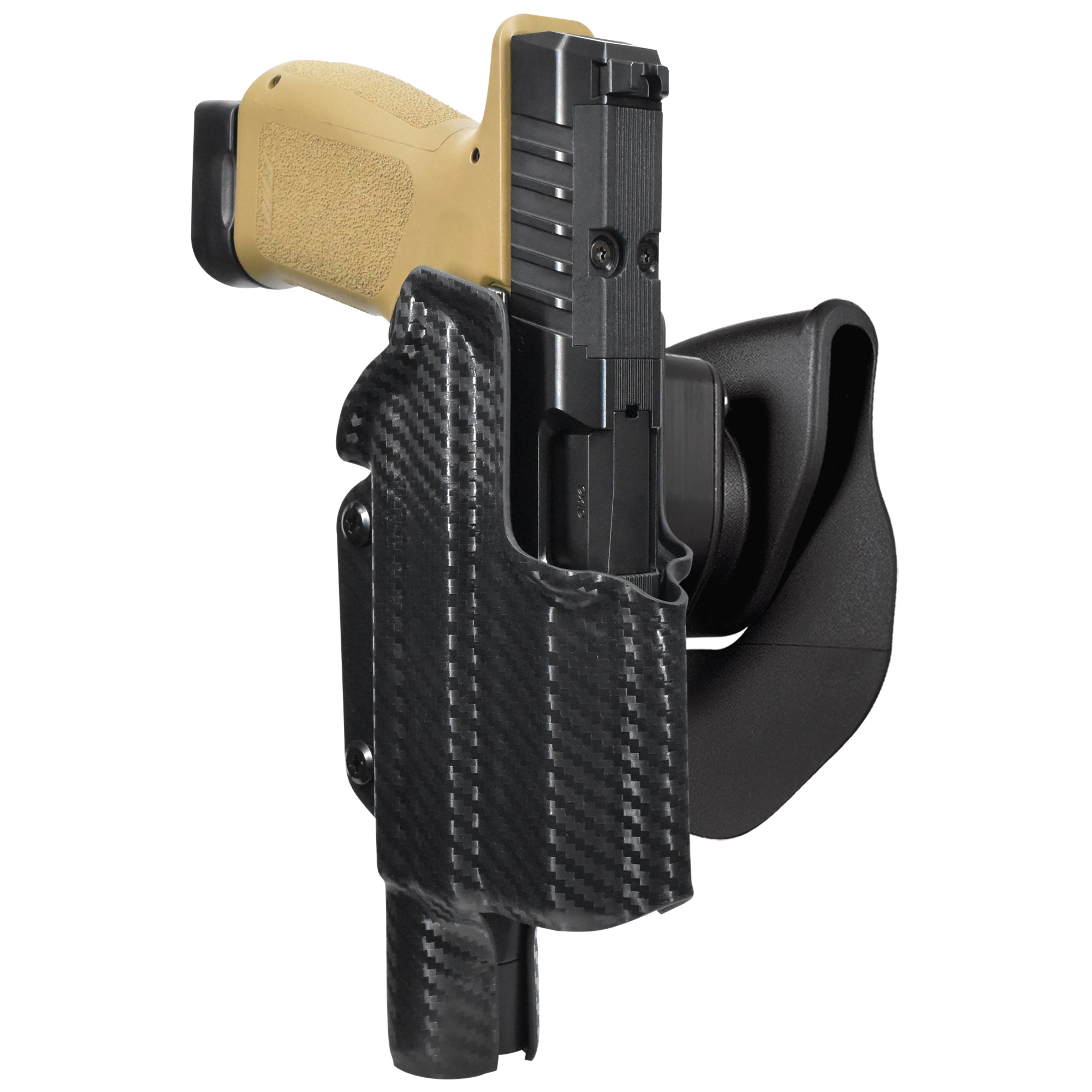 Rost Martin RM1C w/ SureFire X300U-A OWB Quick Release Paddle Holster in Carbon Fiber