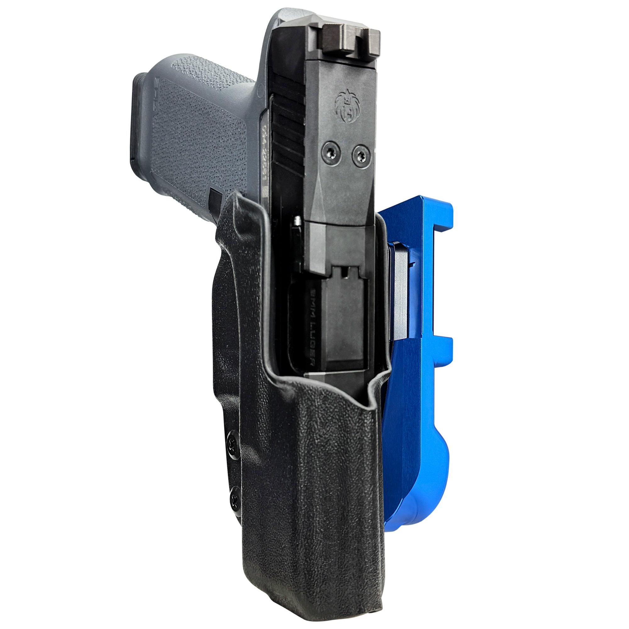 Ruger RXM IDPA Quick Mount Holster with Blue Belt Attachment, Black Holster Shell