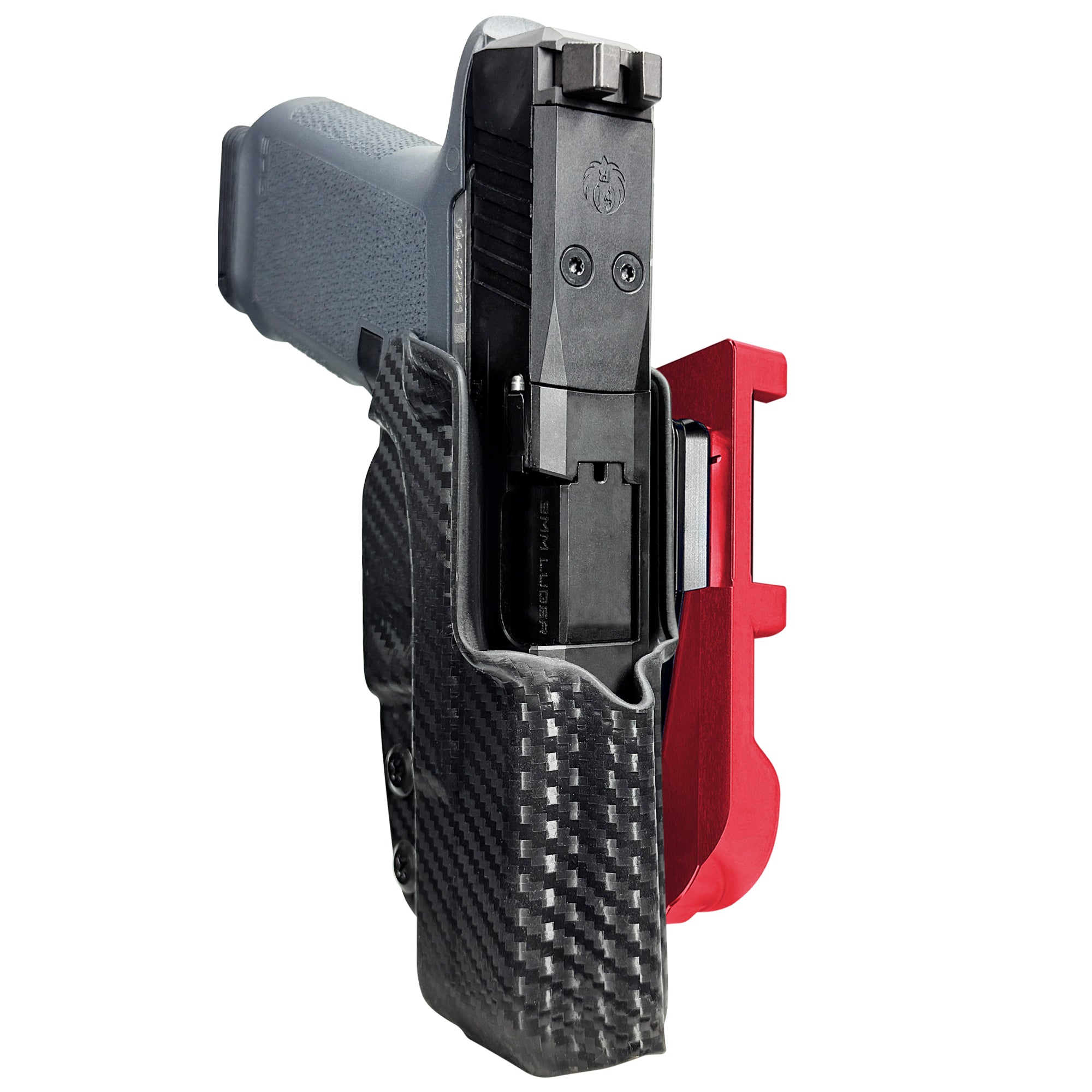 Ruger RXM IDPA Quick Mount Holster with Red Belt Attachment, Carbon Fiber Holster Shell