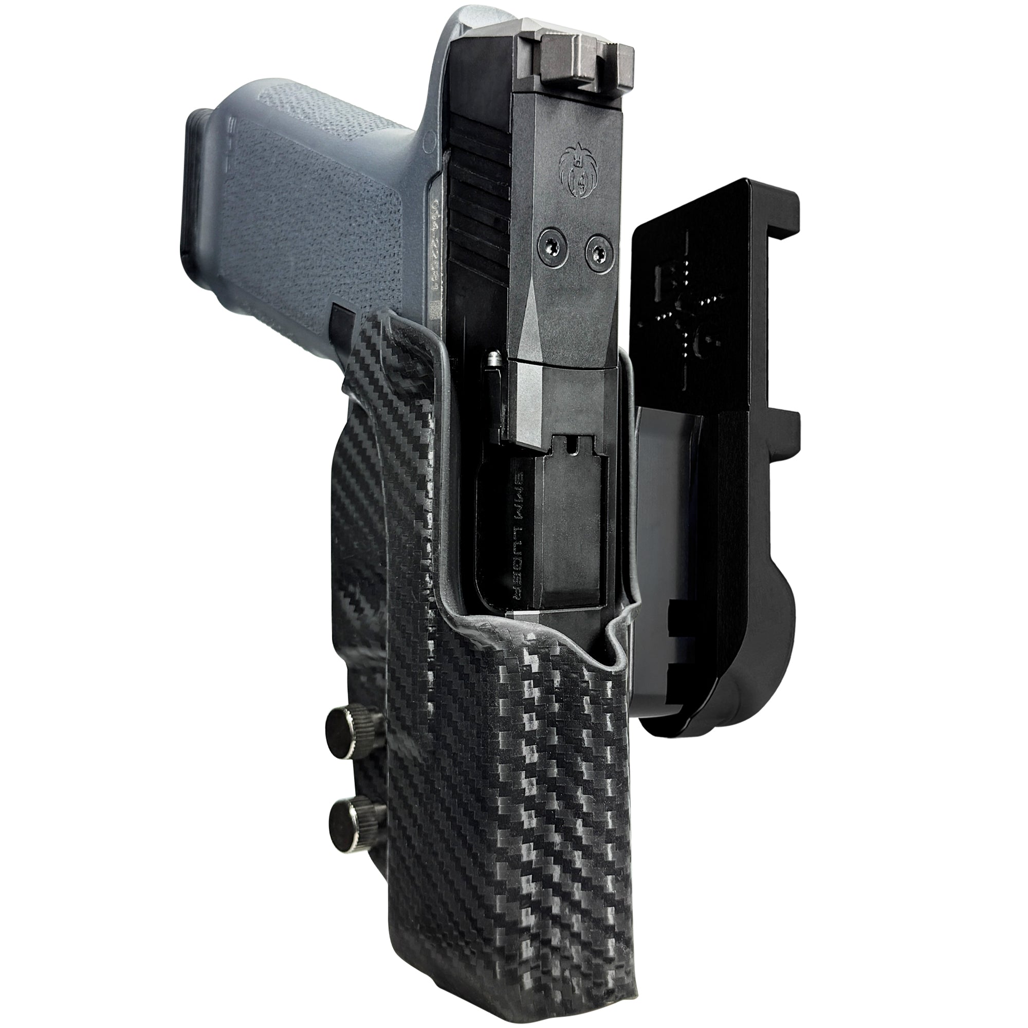Ruger RXM IPSC/USPA Quick Mount Holster with Black Belt Attachment, Carbon Fiber Holster Shell