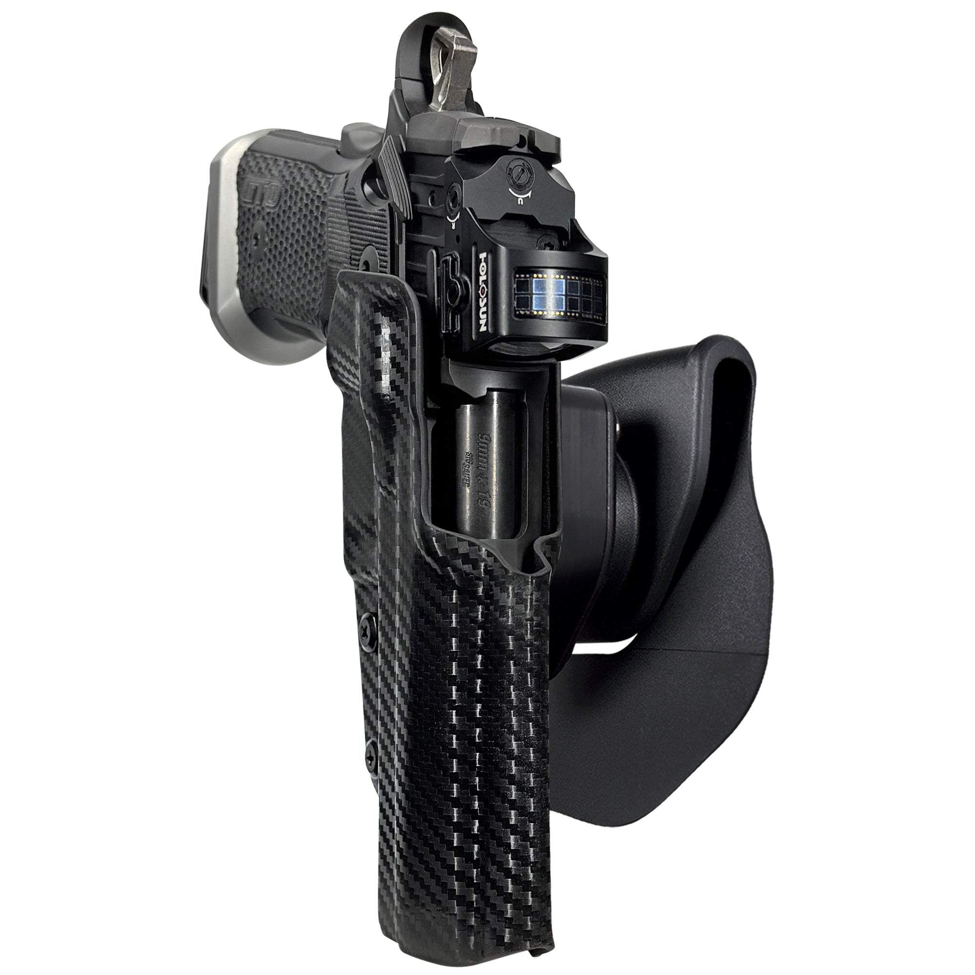 Sig Sauer P211-GTO OWB Quick Release Paddle Holster in Carbon Fiber