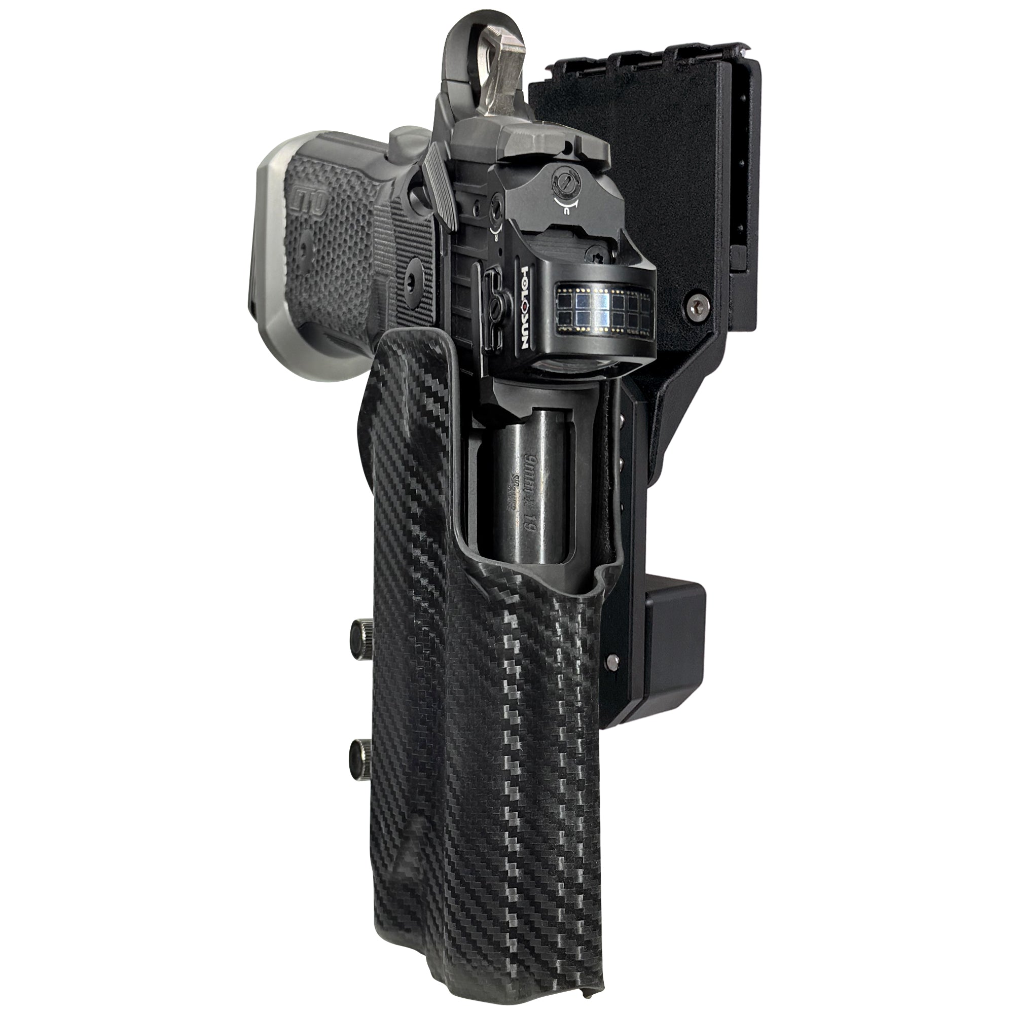 Sig P211 w Holosun P.ID Pro Competition Holster in Carbon Fiber