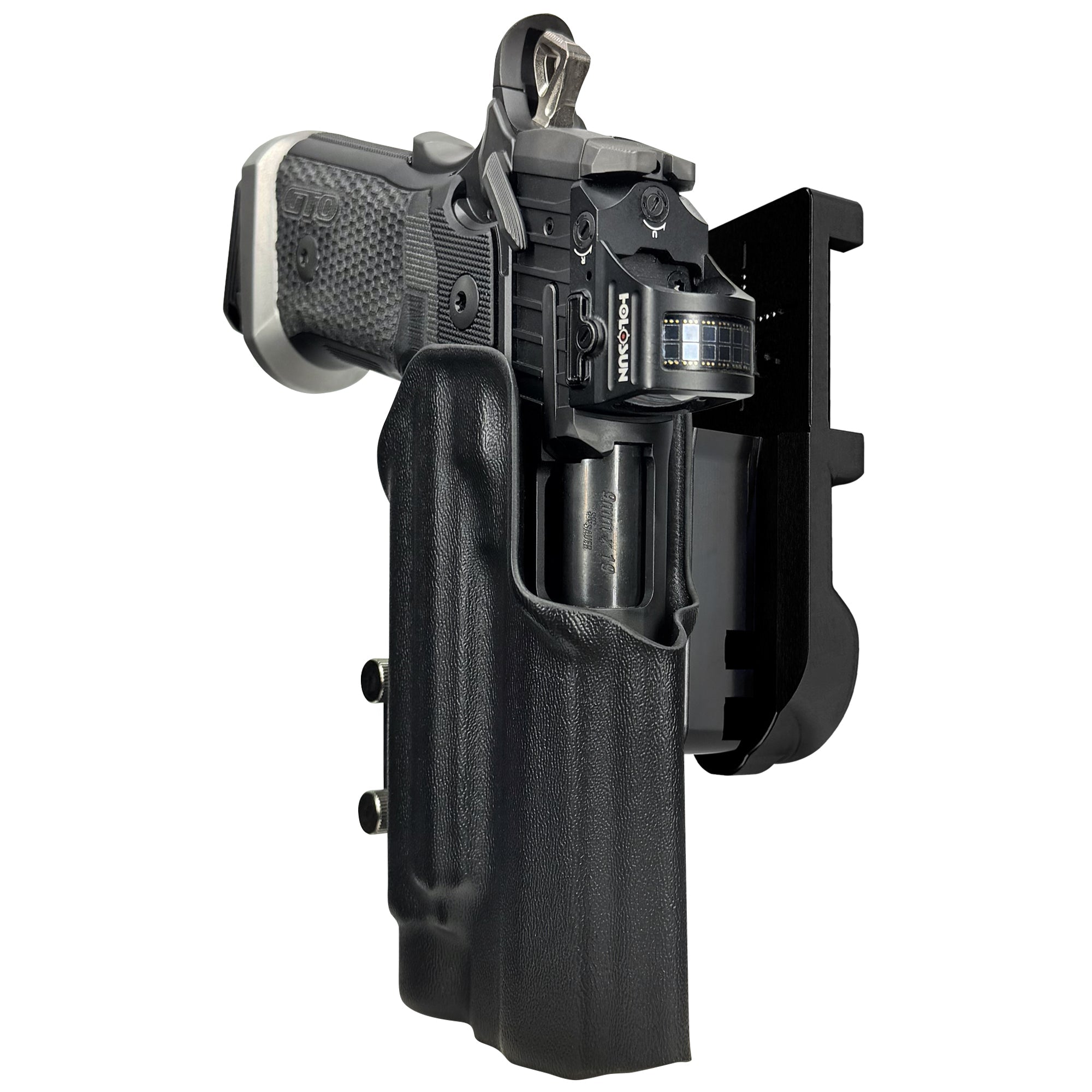 Sig P211 w/ TLR-1HLX IPSC/USPA Quick Mount Holster with Black Belt Attachment, Black Holster Shell