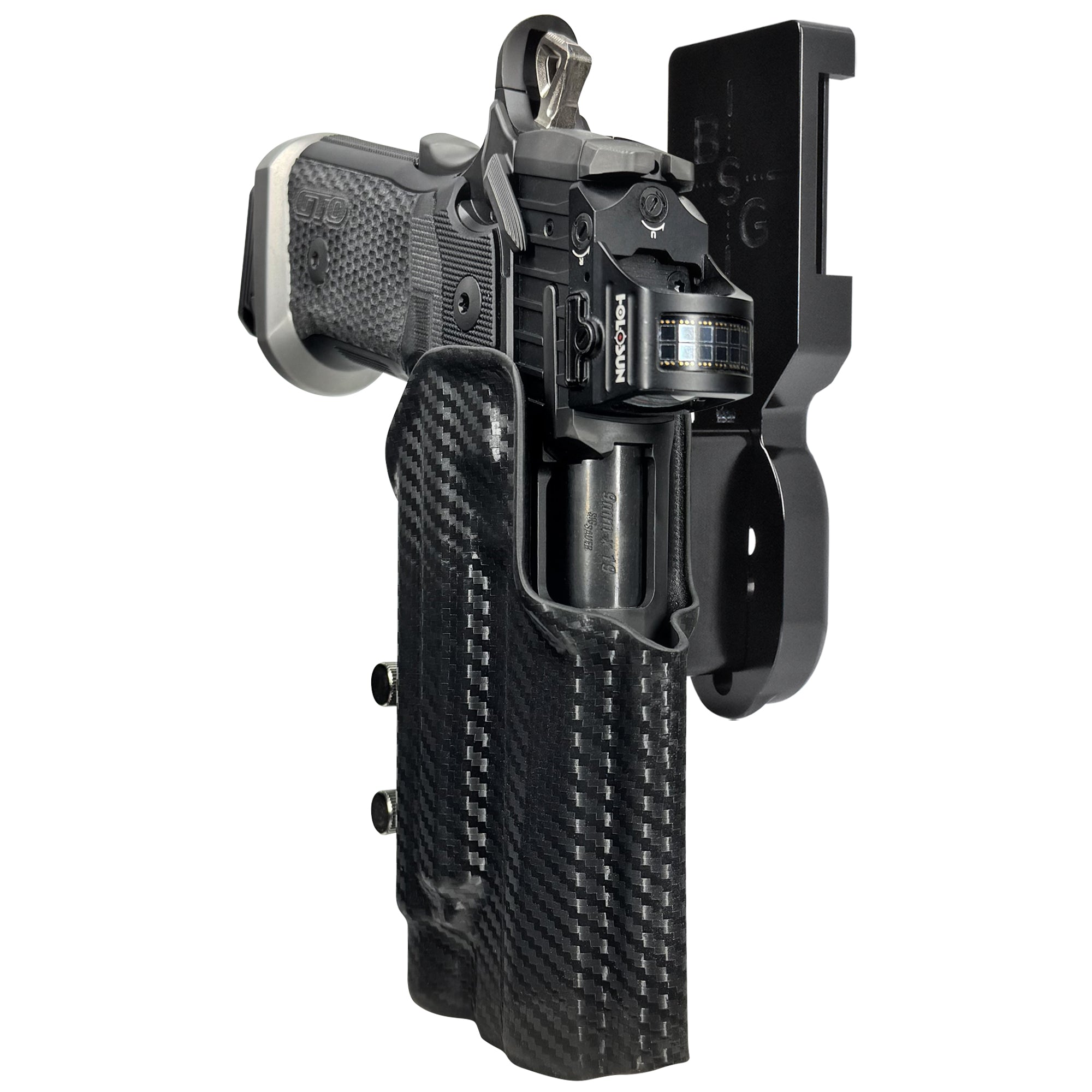 Sig P211-GTO w TLR1HLX Pro Heavy Duty Competition Holster in Black / Carbon Fiber