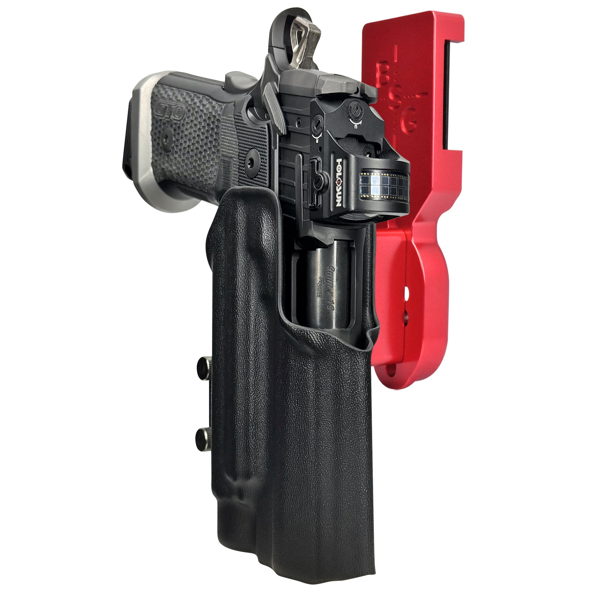 Sig P211-GTO w TLR1HLX Pro Heavy Duty Competition Holster in Red / Black