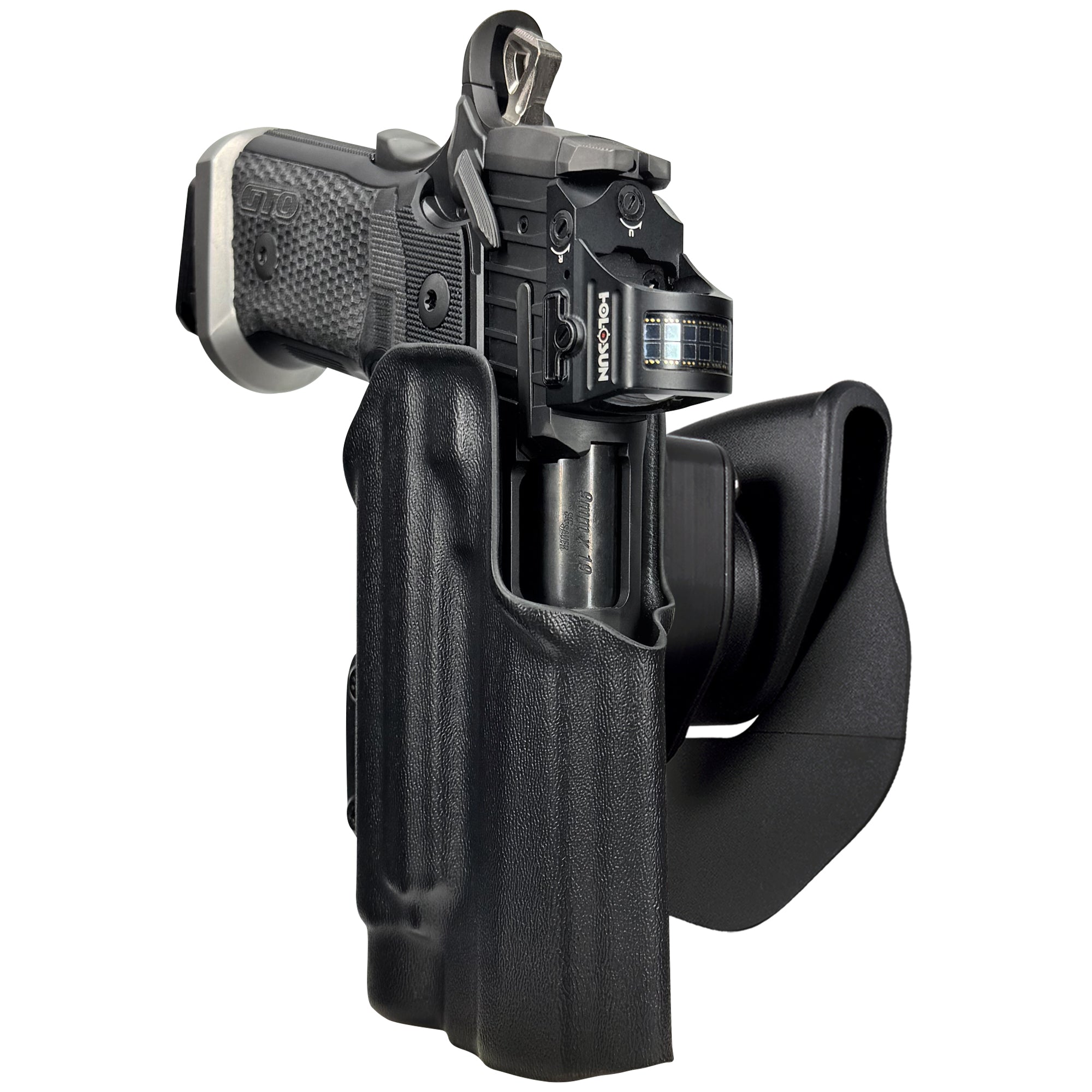 Sig P211-GTO w TLR1HLX OWB Quick Release Paddle Holster in Black