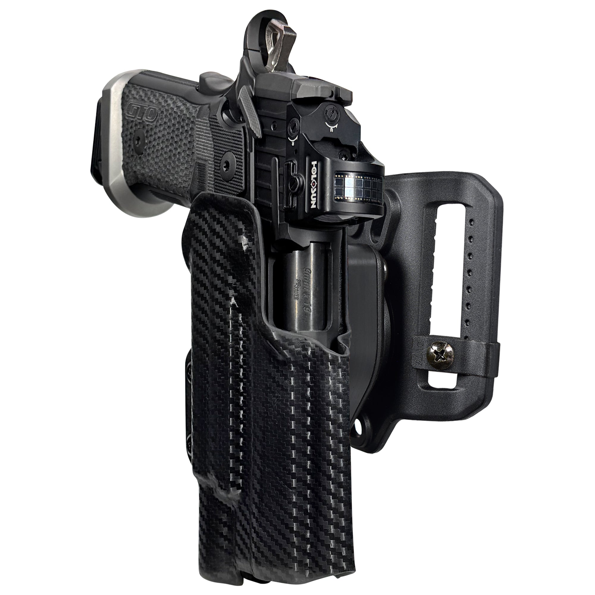 Sig P211 w X300U-A Quick Release Belt Loop Holster in Carbon Fiber