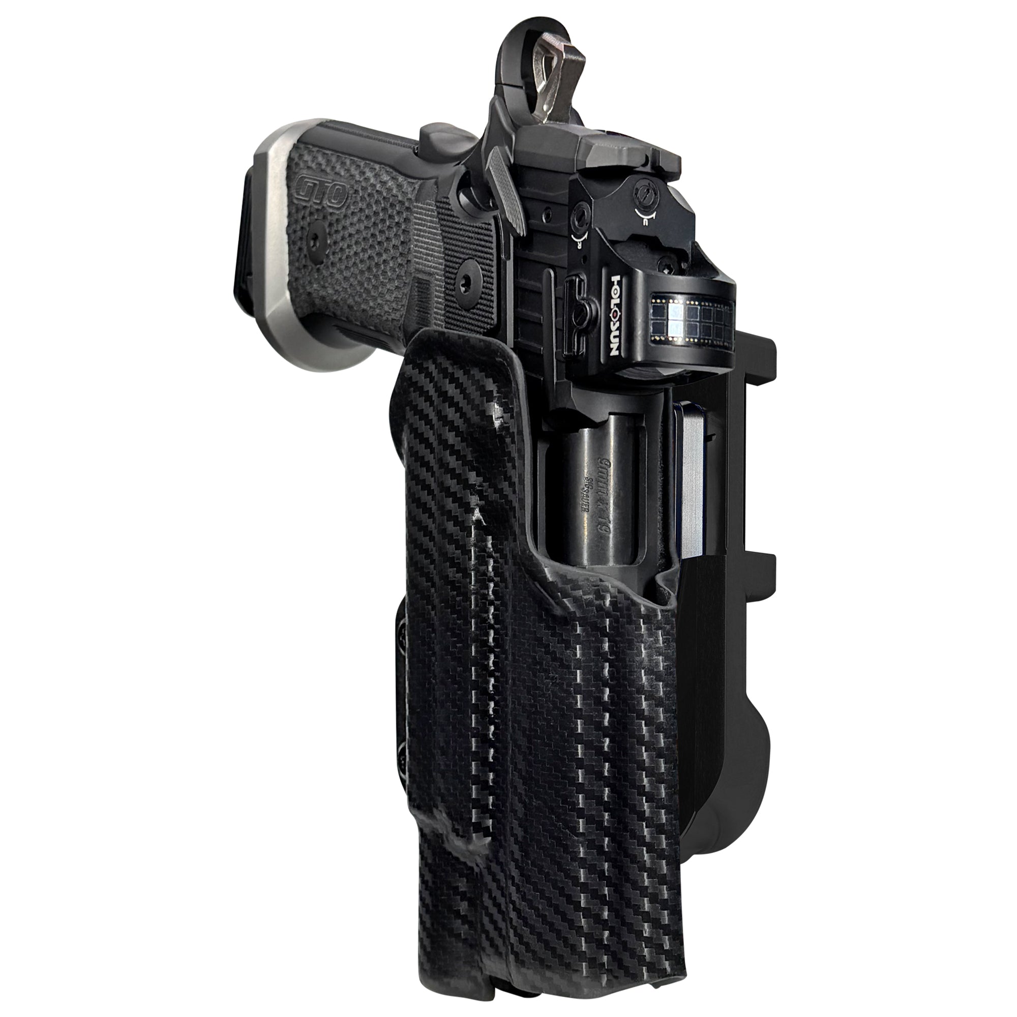 Sig P211 X300UA IDPA Quick Mount Holster with Black Belt Attachment, Carbon Fiber Holster Shell