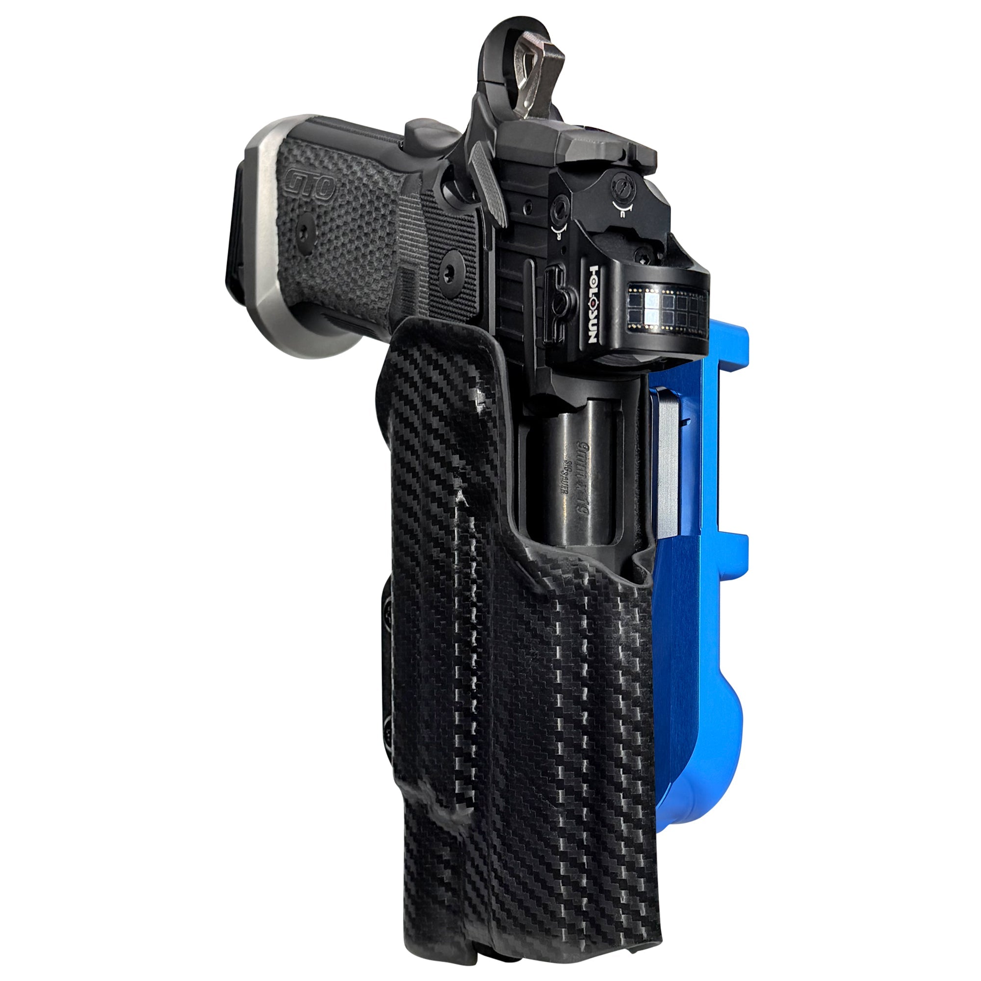 Sig P211 X300UA IDPA Quick Mount Holster with Blue Belt Attachment, Carbon Fiber Holster Shell