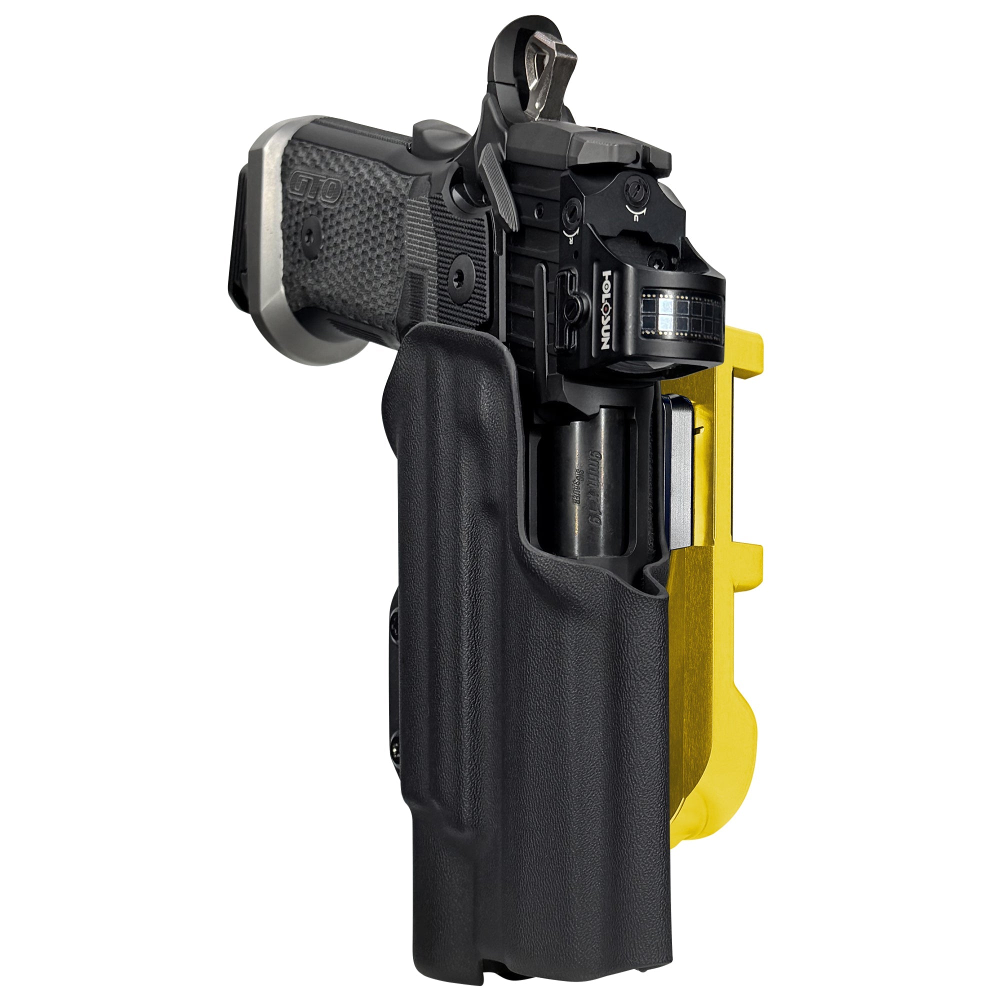 Sig P211 X300UA IDPA Quick Mount Holster with 24K Gold Belt Attachment, Black Holster Shell