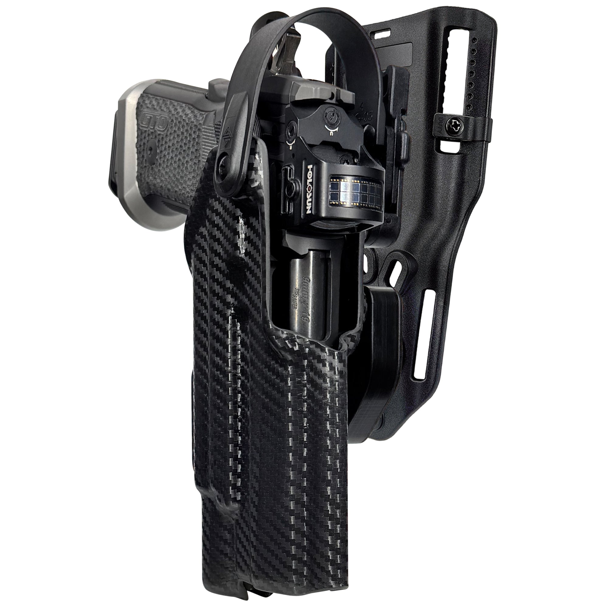 Level II Duty Drop and Offset Holster for Sig P211 w X300U-A in Carbon Fiber