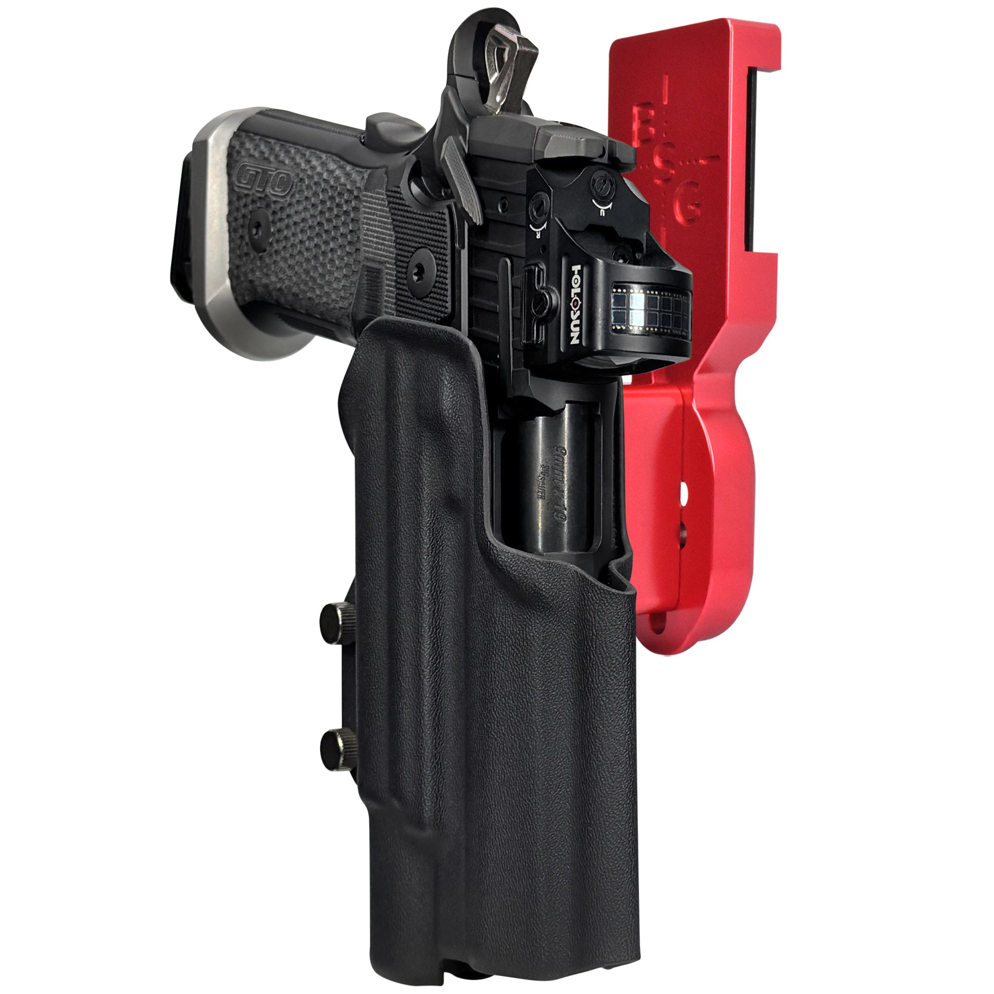 Sig P211 w X300U-A Pro Heavy Duty Competition Holster in Red / Black