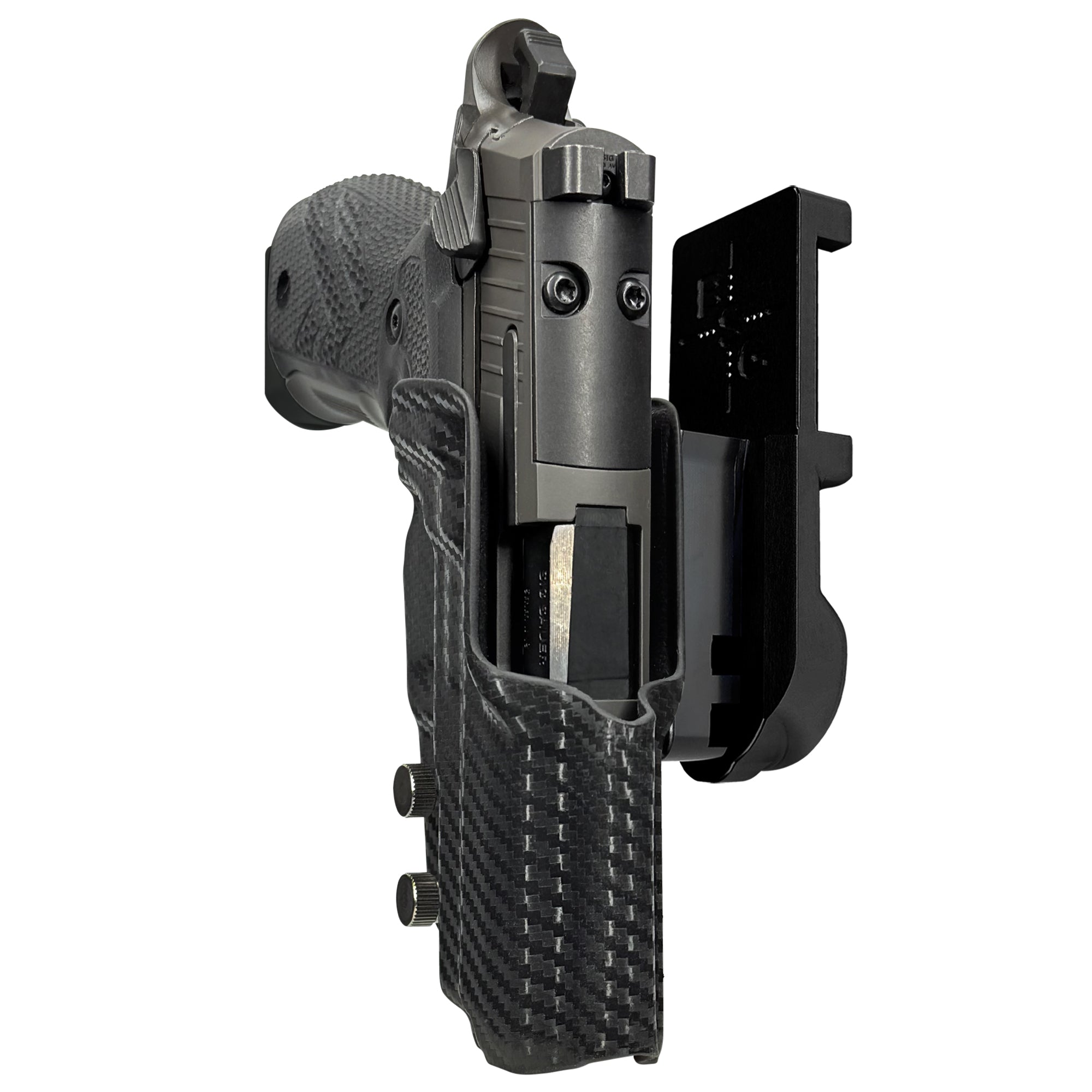 Sig P226 XCarry Legion IPSC/USPA Quick Mount Holster with Black Belt Attachment, Carbon Fiber Holster Shell