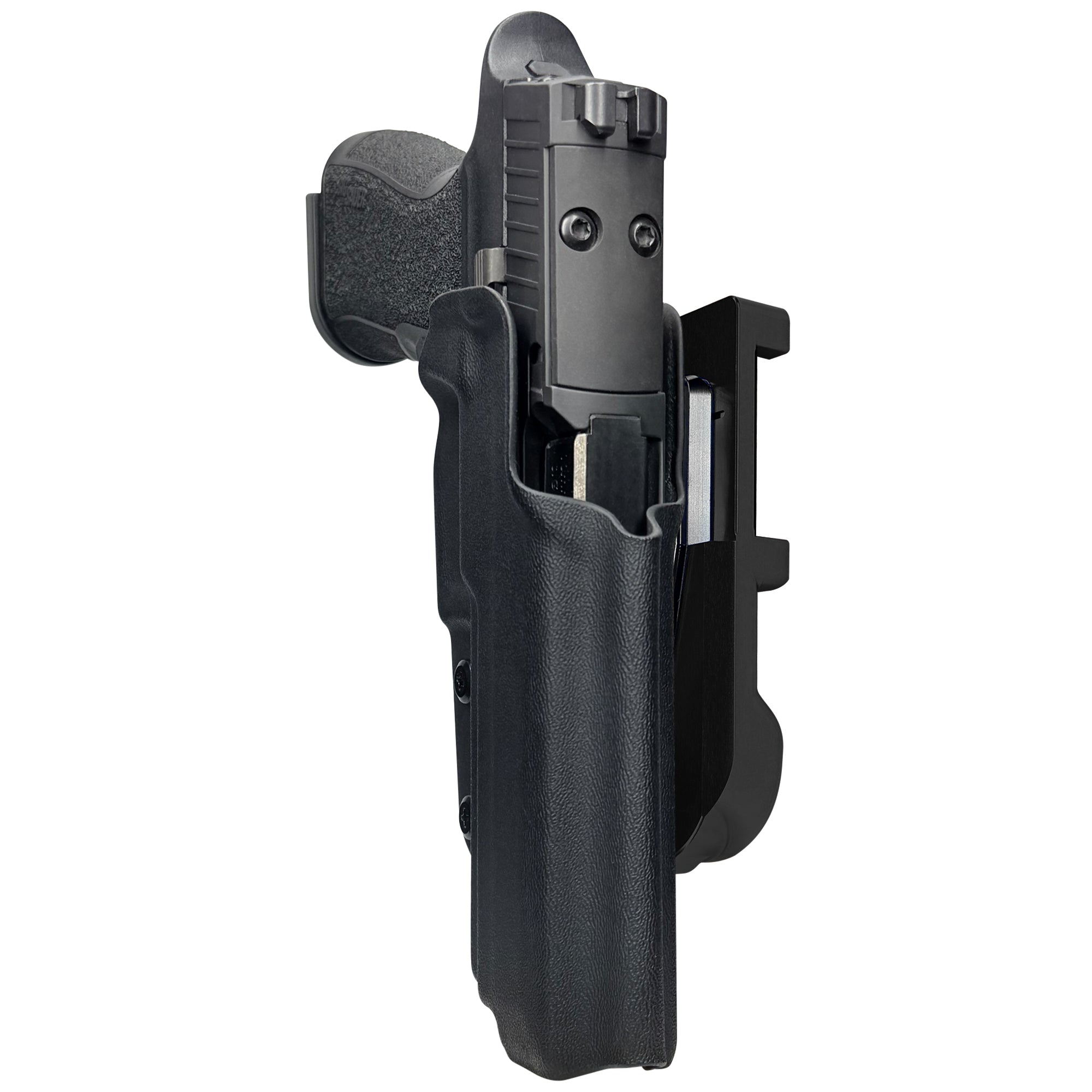Sig P320 XTEN IDPA Quick Mount Holster with Black Belt Attachment, Black Holster Shell