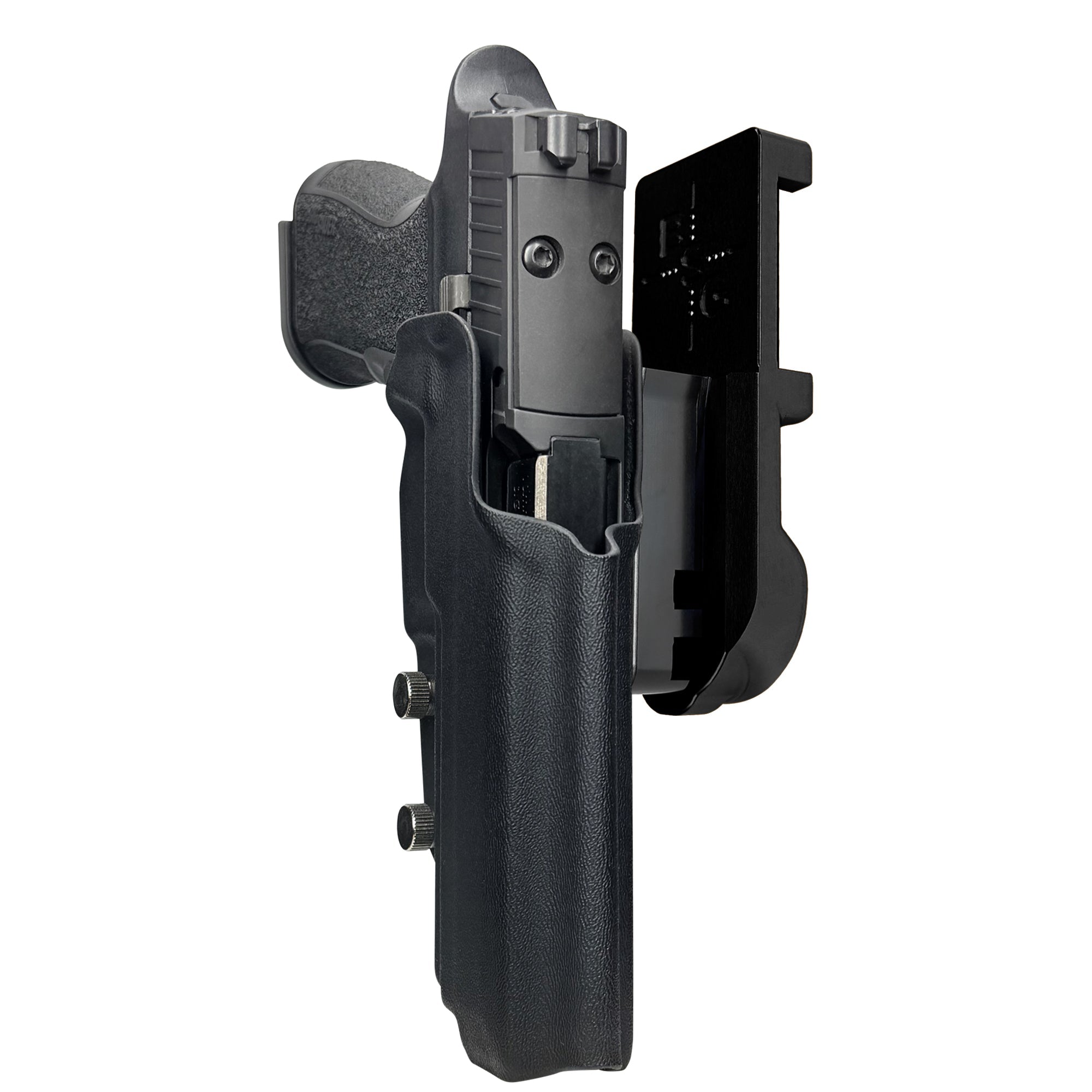 Sig P320 XTEN IPSC/USPA Quick Mount Holster with Black Belt Attachment, Black Holster Shell